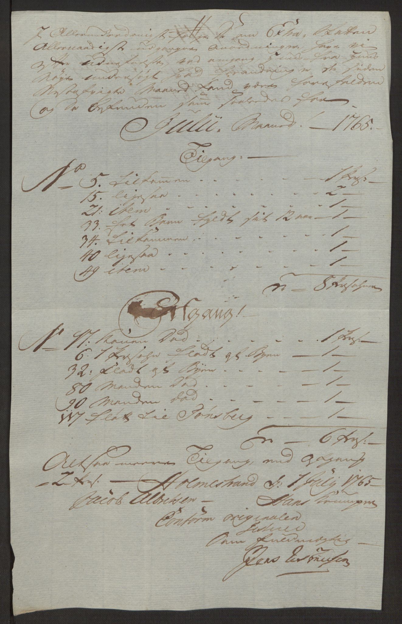 Rentekammeret inntil 1814, Reviderte regnskaper, Byregnskaper, AV/RA-EA-4066/R/Rh/L0163/0001: [H4] Kontribusjonsregnskap / Ekstraskatt, Holmestrand, 1762-1772, p. 224