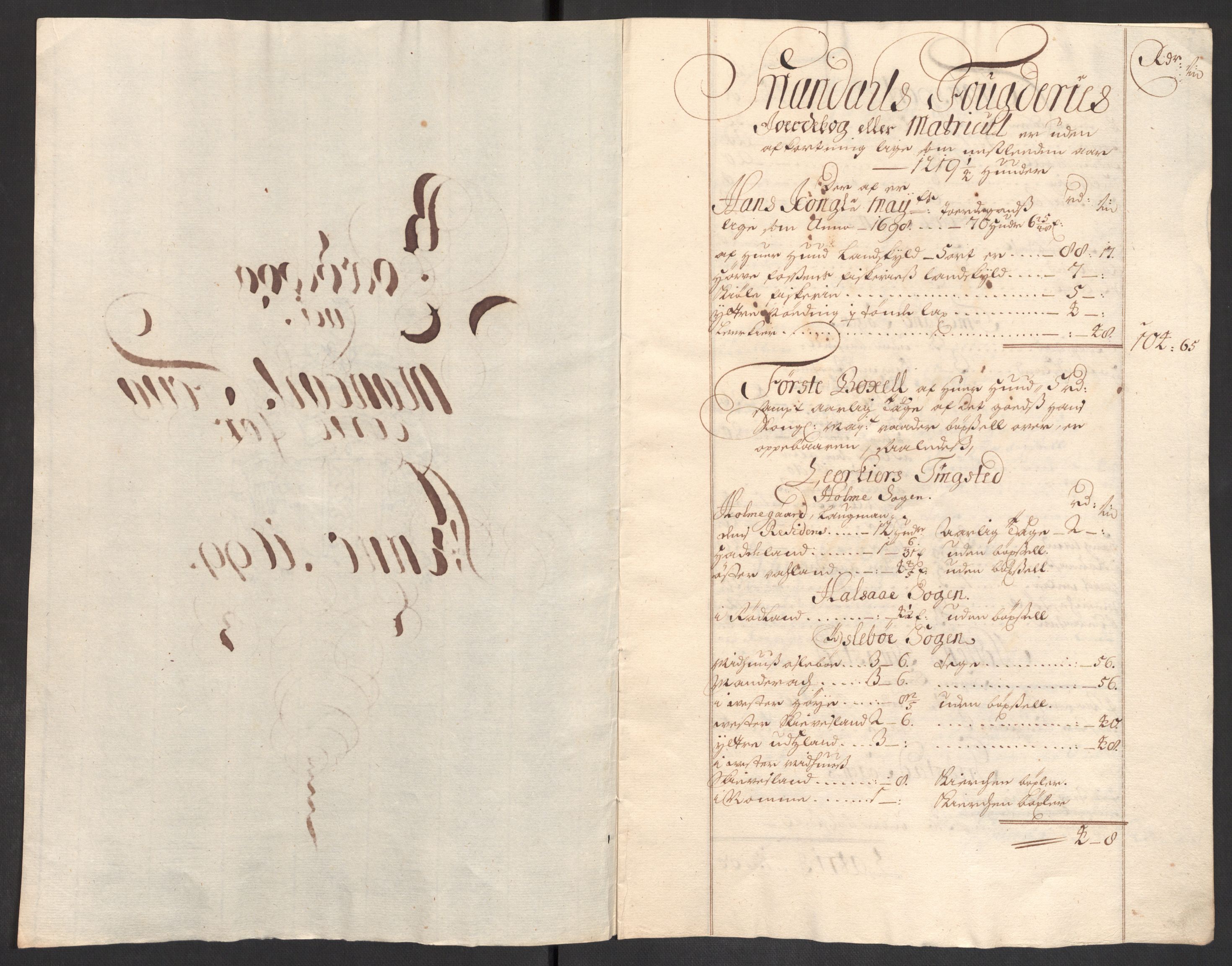 Rentekammeret inntil 1814, Reviderte regnskaper, Fogderegnskap, RA/EA-4092/R43/L2547: Fogderegnskap Lista og Mandal, 1698-1699, p. 215