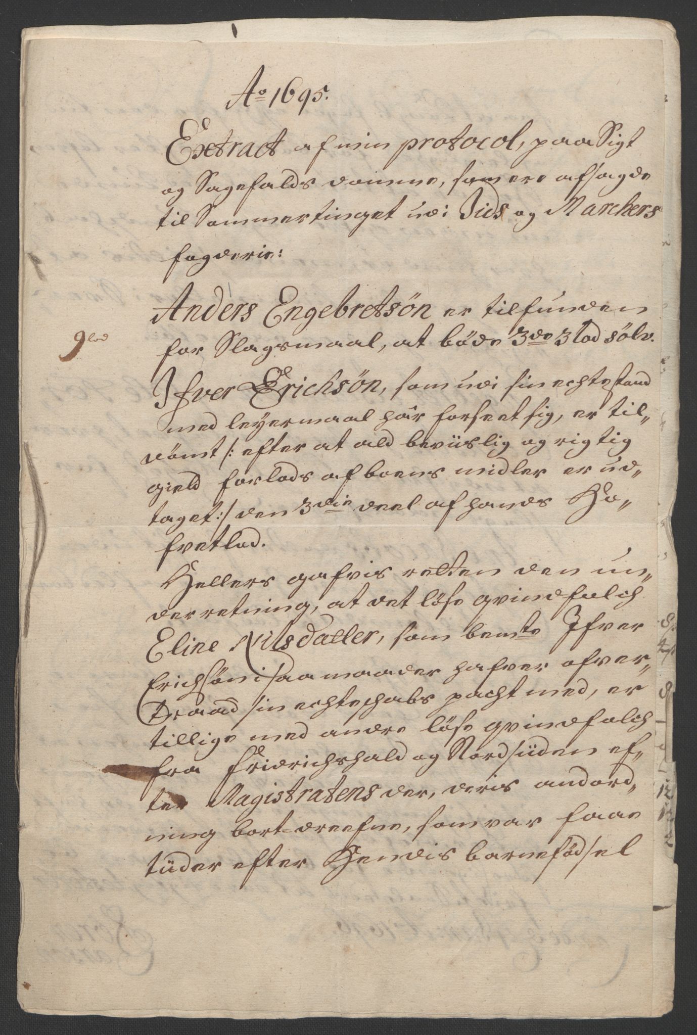 Rentekammeret inntil 1814, Reviderte regnskaper, Fogderegnskap, RA/EA-4092/R01/L0012: Fogderegnskap Idd og Marker, 1694-1695, p. 225