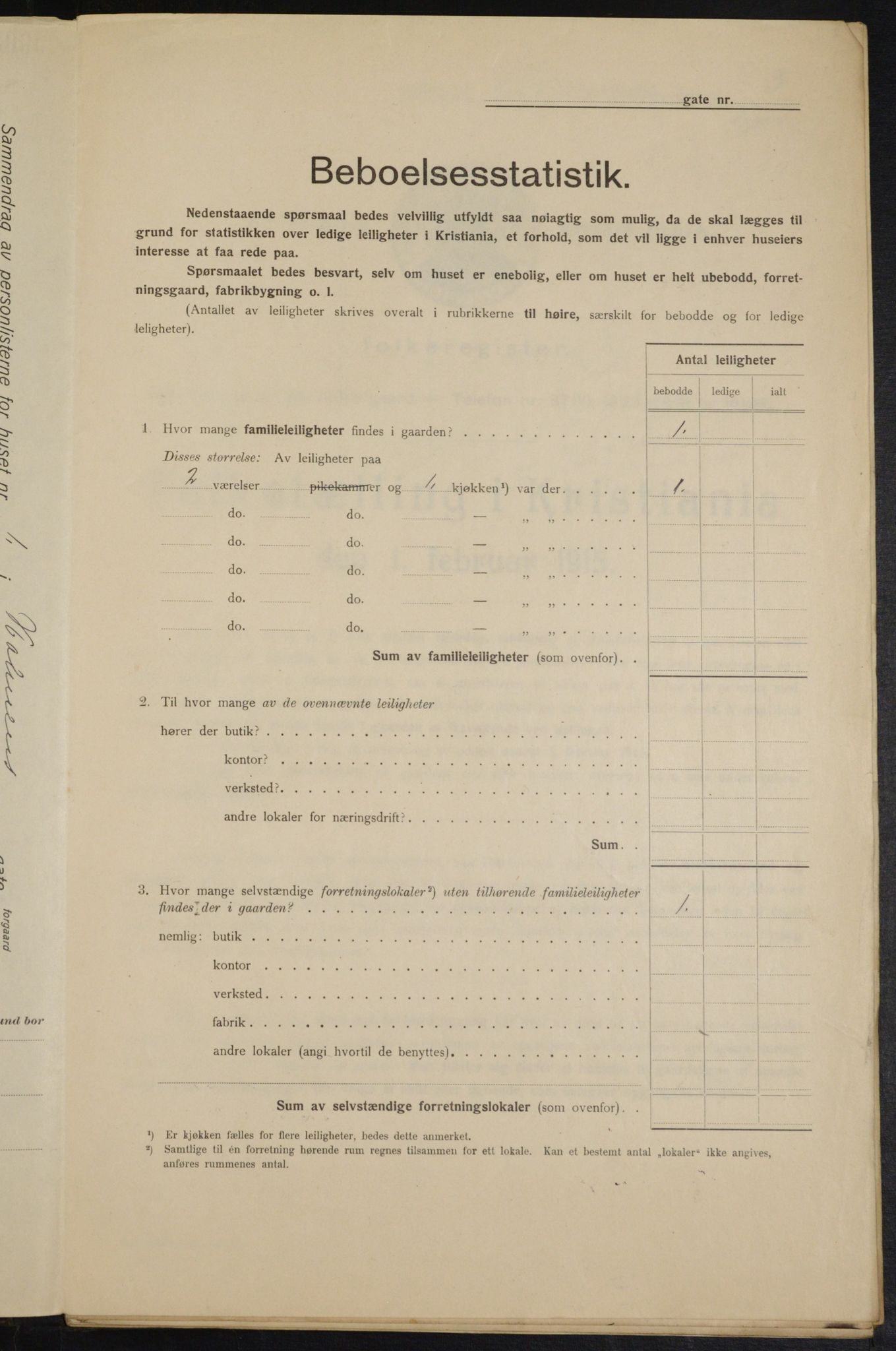 OBA, Municipal Census 1915 for Kristiania, 1915, p. 40415