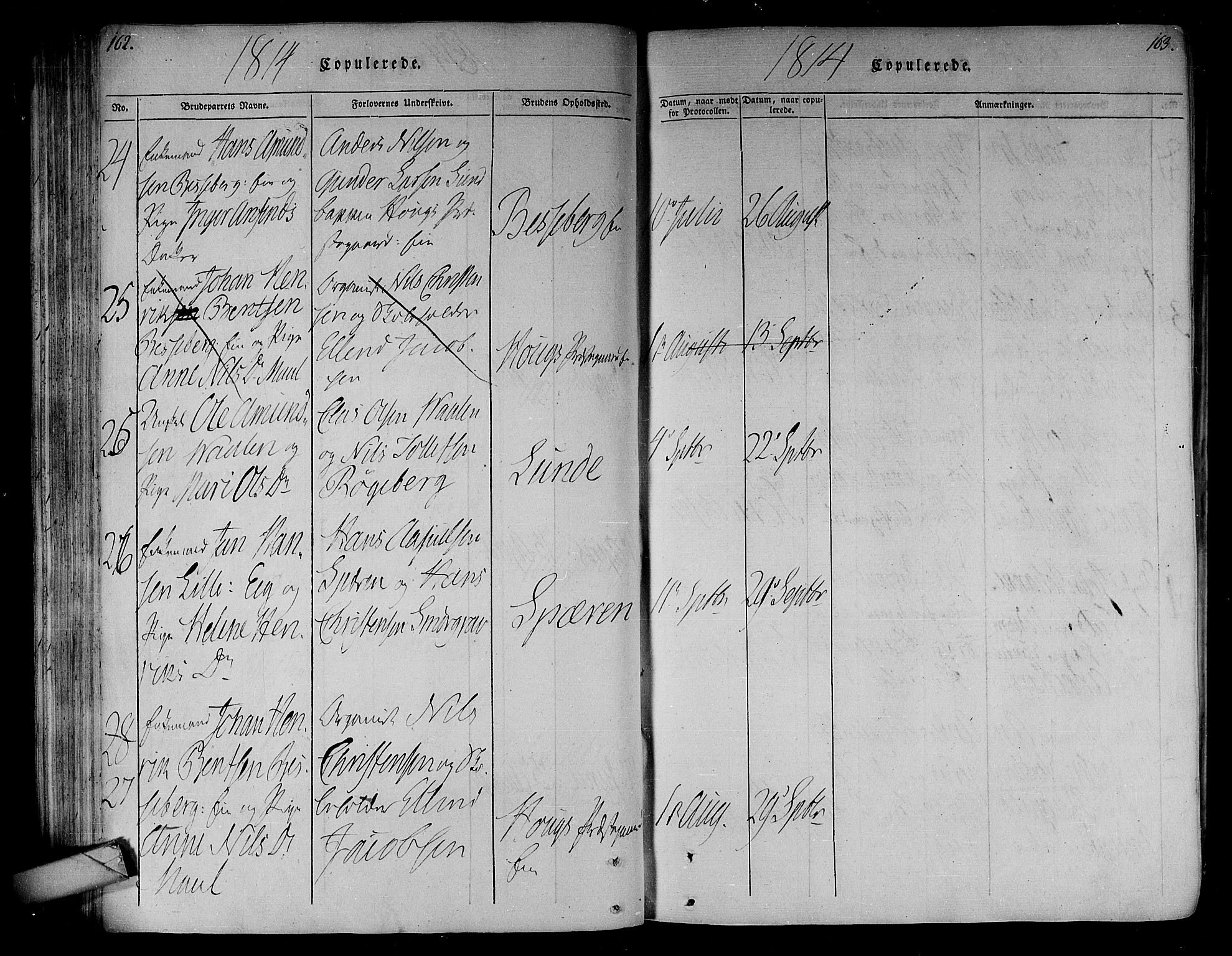 Eiker kirkebøker, AV/SAKO-A-4/F/Fa/L0010: Parish register (official) no. I 10, 1806-1815, p. 162-163