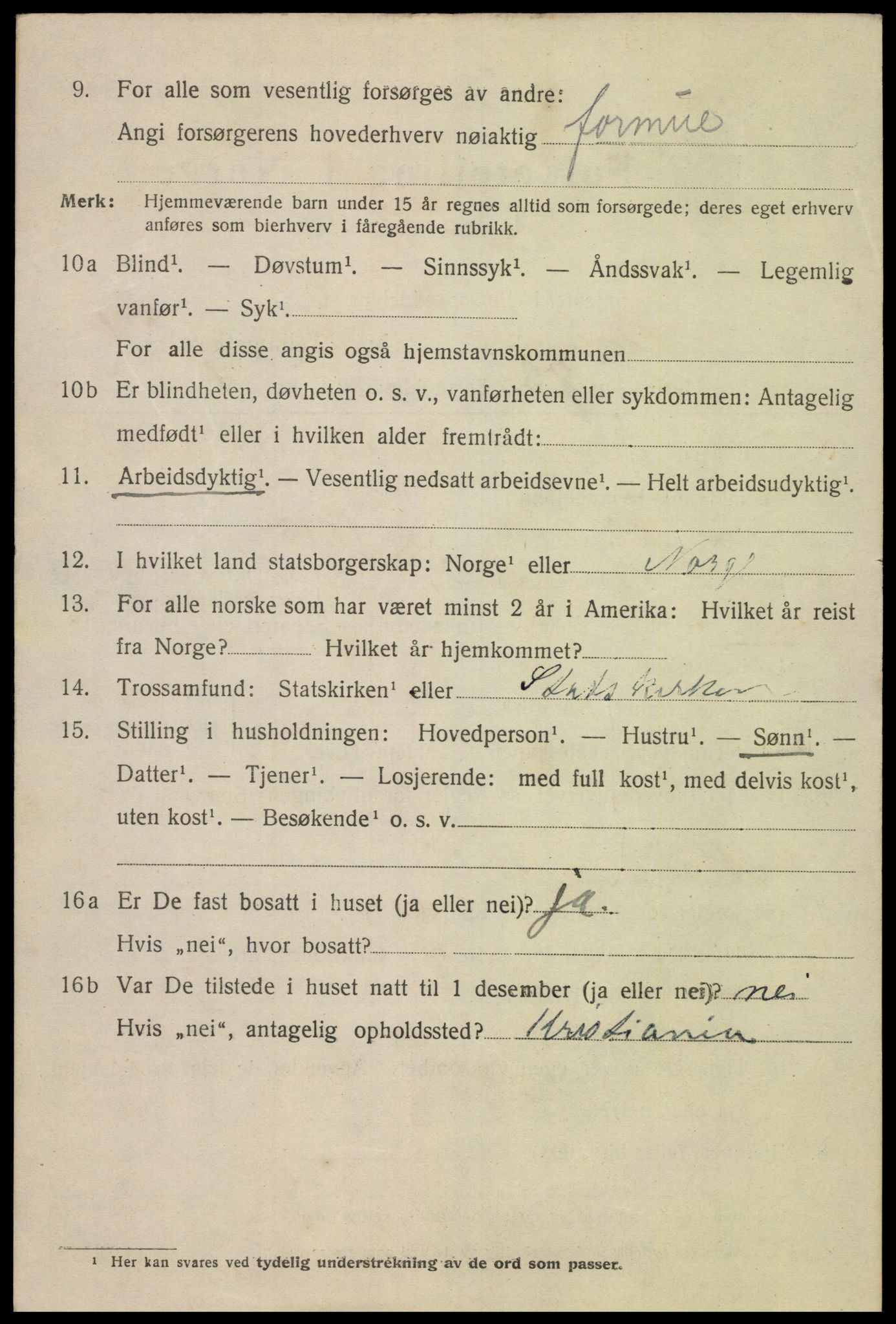 SAK, 1920 census for Mandal, 1920, p. 4202