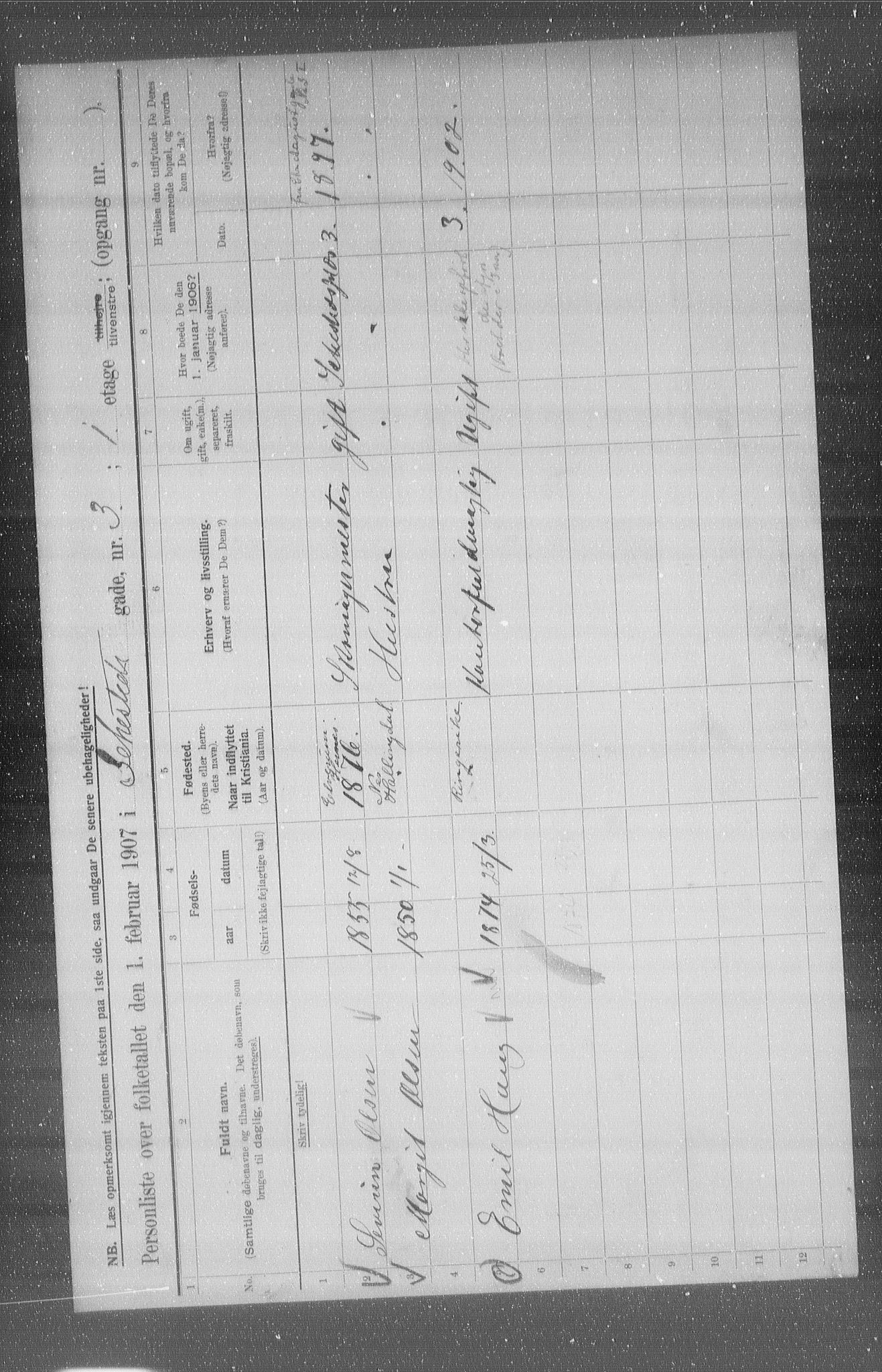 OBA, Municipal Census 1907 for Kristiania, 1907, p. 47870