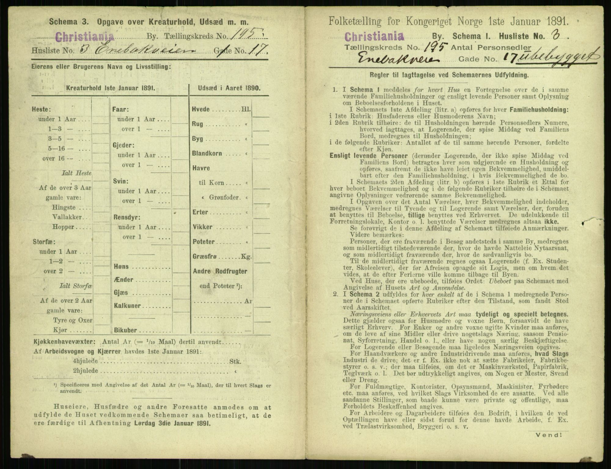 RA, 1891 census for 0301 Kristiania, 1891, p. 117446