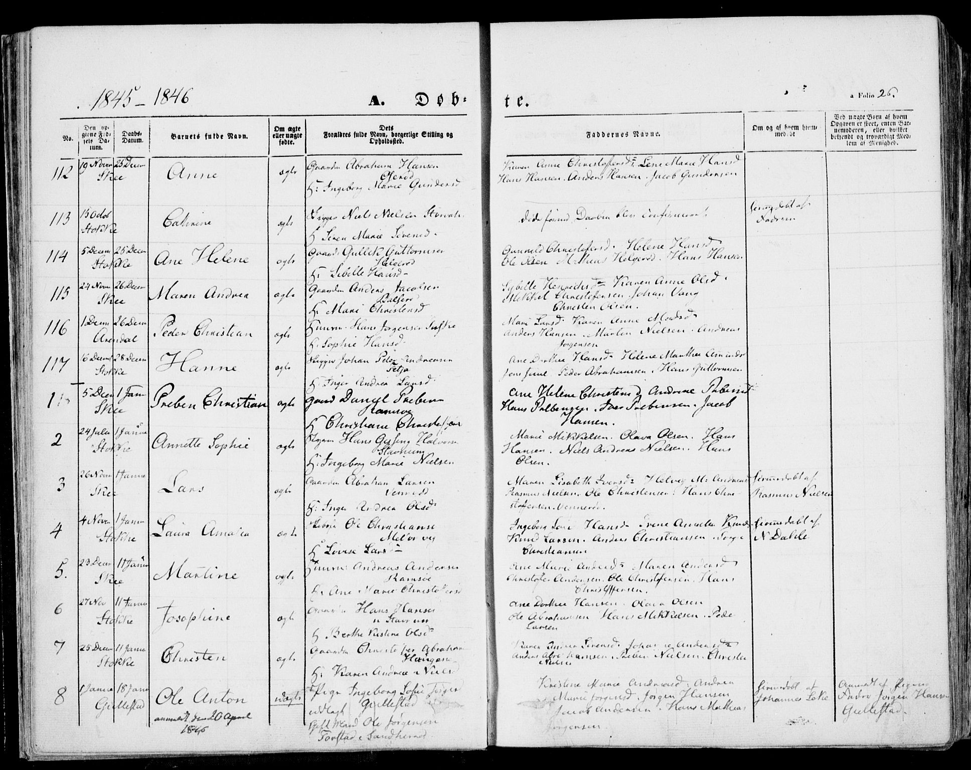 Stokke kirkebøker, SAKO/A-320/F/Fa/L0007: Parish register (official) no. I 7, 1844-1857, p. 26