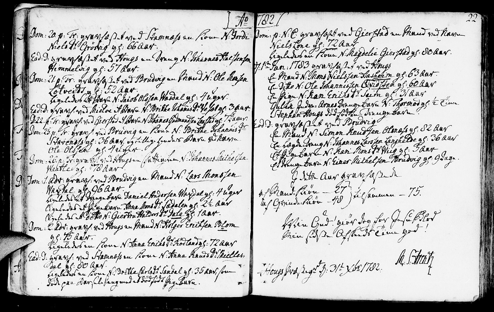 Haus sokneprestembete, AV/SAB-A-75601/H/Haa: Parish register (official) no. A 10, 1782-1796, p. 22