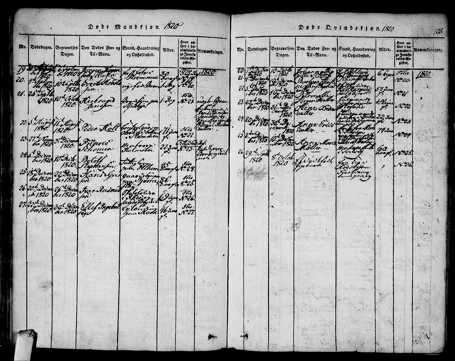 Hurum kirkebøker, AV/SAKO-A-229/F/Fa/L0009: Parish register (official) no. 9, 1816-1826, p. 105