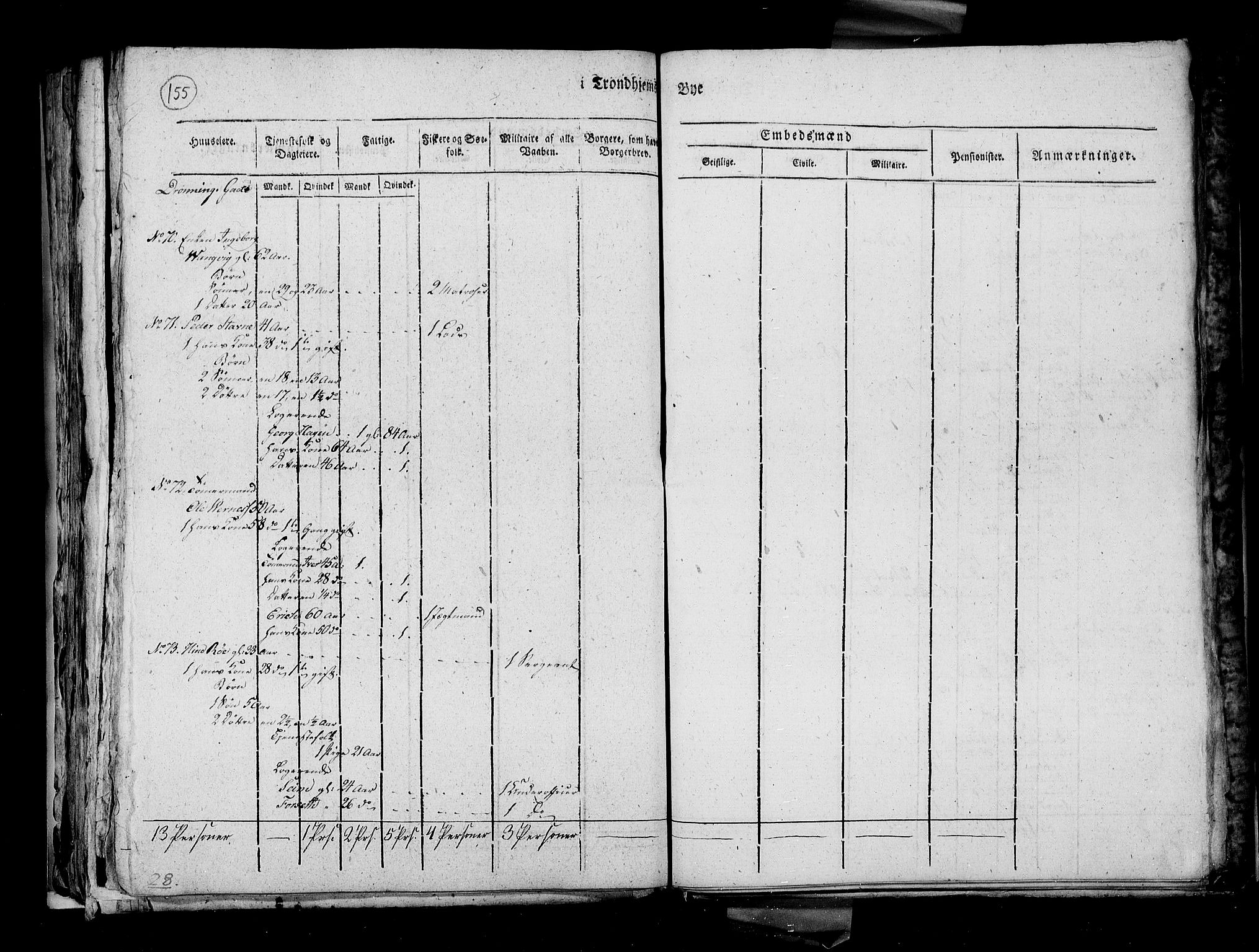 RA, Census 1815, vol. 4: Trondheim, 1815, p. 160