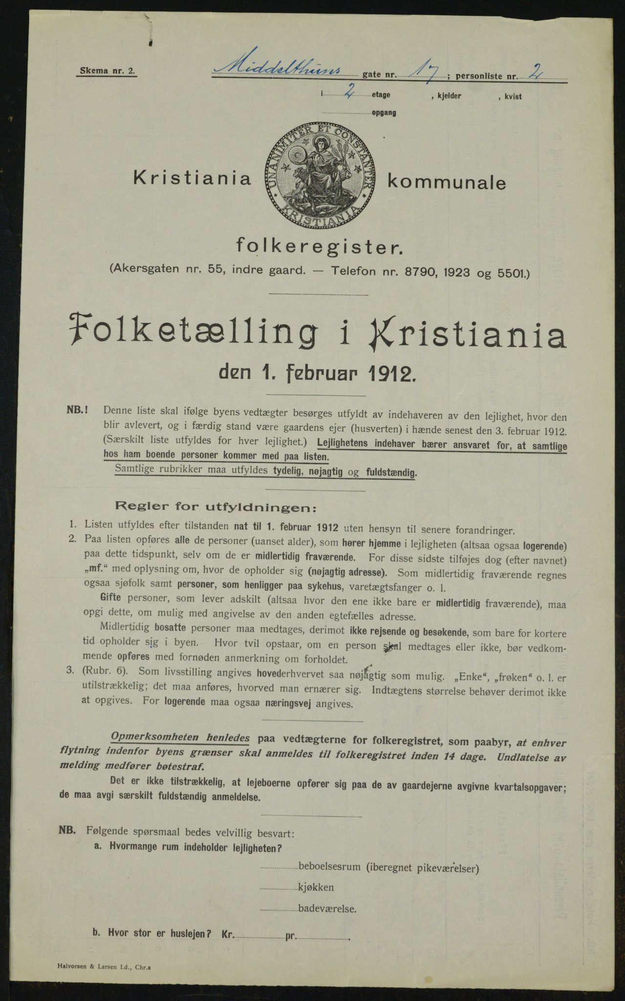 OBA, Municipal Census 1912 for Kristiania, 1912, p. 65890