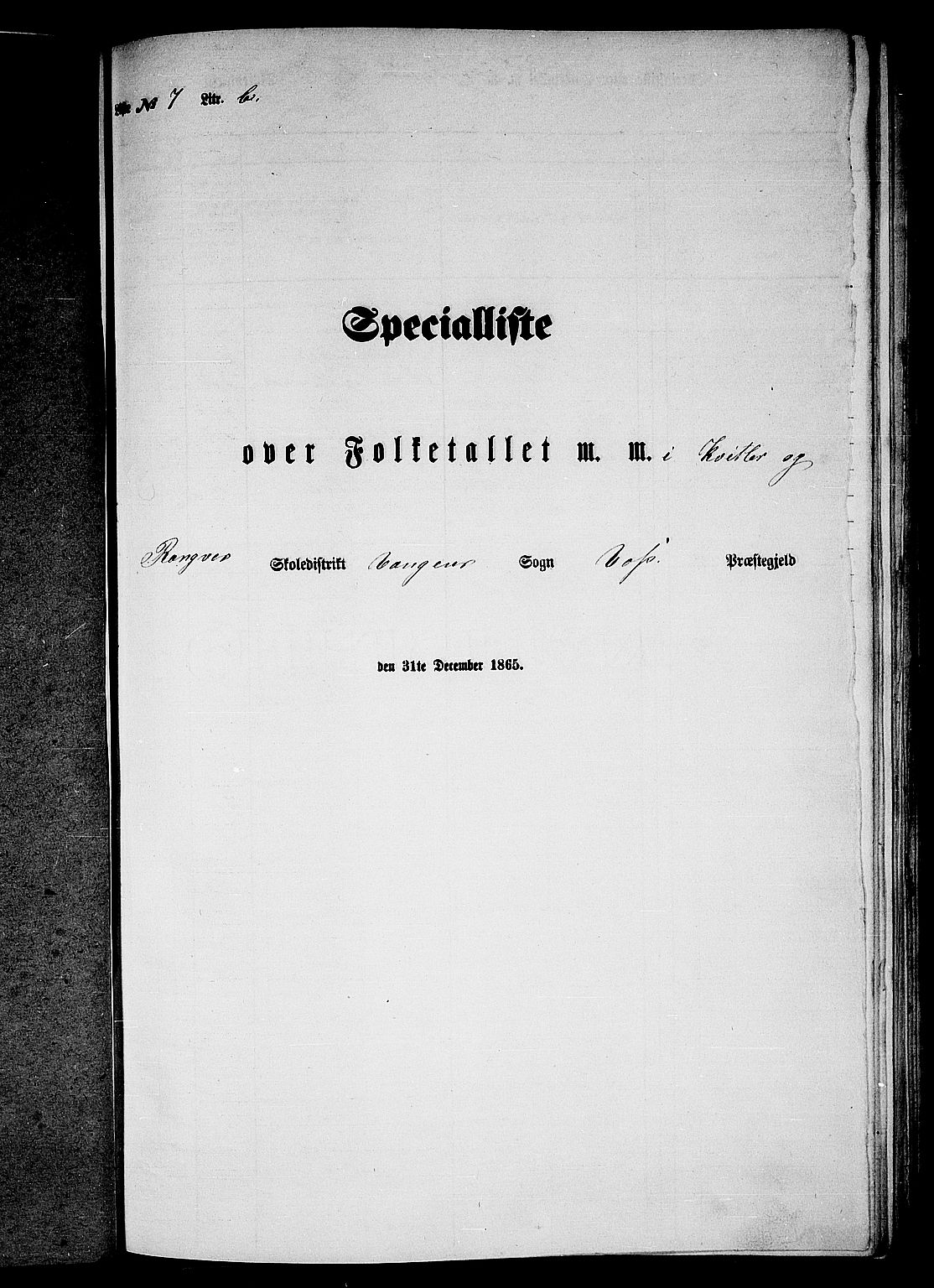 RA, 1865 census for Voss, 1865, p. 162