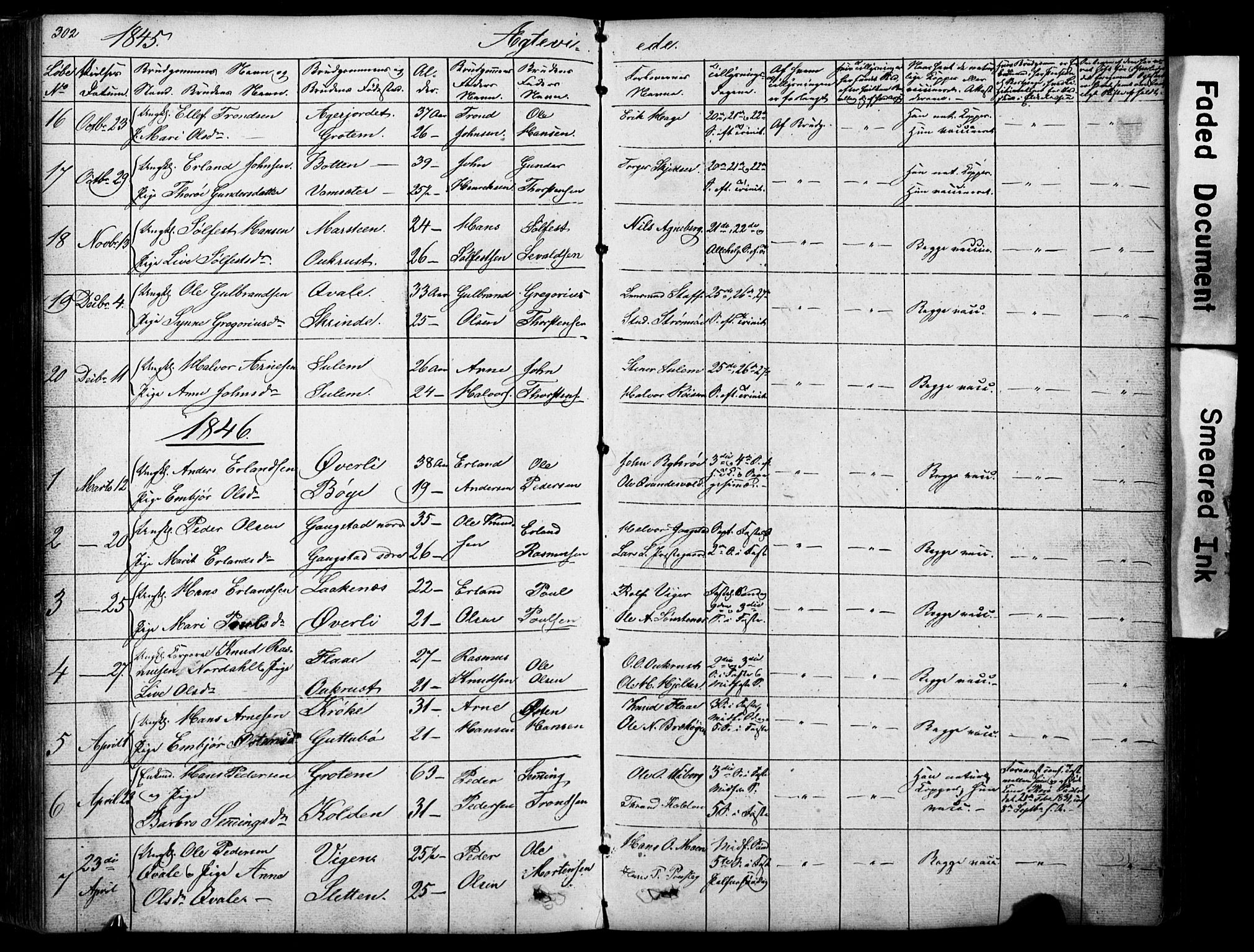 Lom prestekontor, SAH/PREST-070/L/L0012: Parish register (copy) no. 12, 1845-1873, p. 302-303