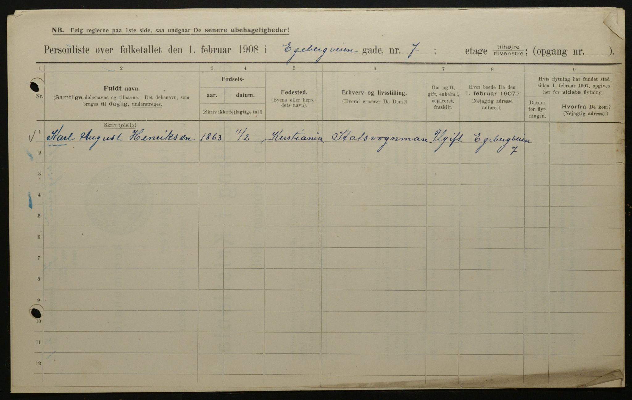 OBA, Municipal Census 1908 for Kristiania, 1908, p. 18483