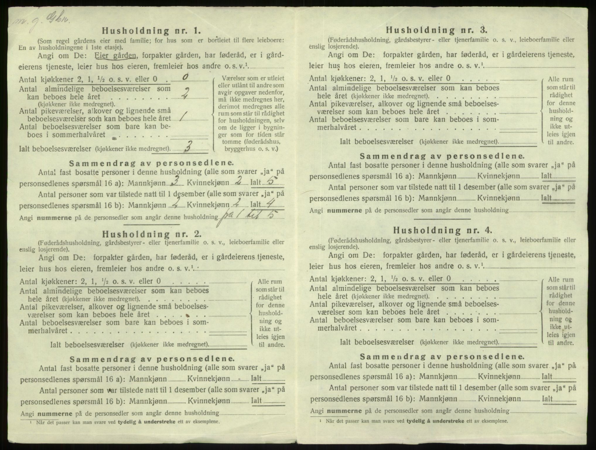 SAB, 1920 census for Gulen, 1920, p. 55