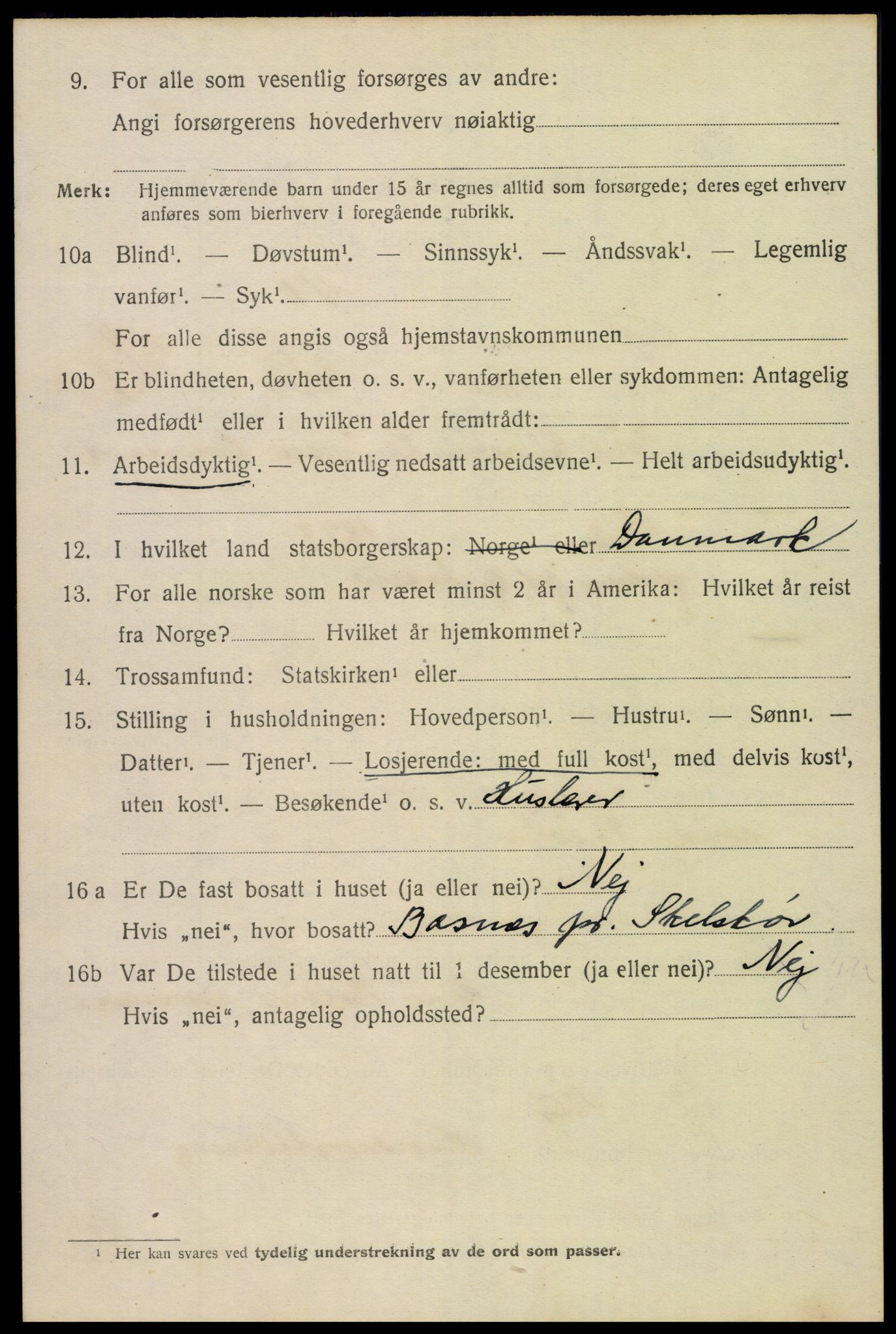 SAH, 1920 census for Furnes, 1920, p. 7098