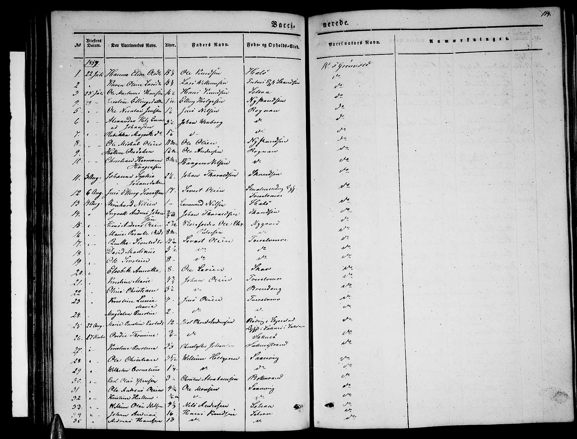Ministerialprotokoller, klokkerbøker og fødselsregistre - Nordland, SAT/A-1459/847/L0678: Parish register (copy) no. 847C06, 1854-1870, p. 114