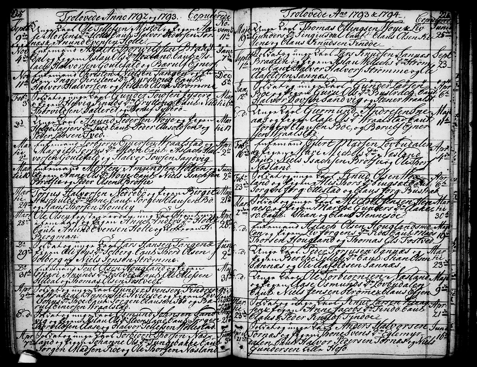 Drangedal kirkebøker, SAKO/A-258/F/Fa/L0003: Parish register (official) no. 3, 1768-1814, p. 225-226