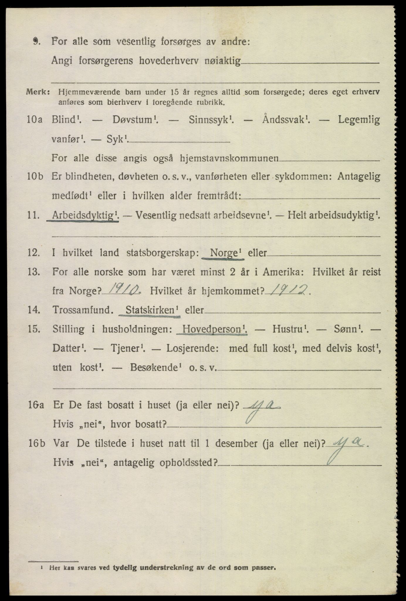SAK, 1920 census for Konsmo, 1920, p. 1001