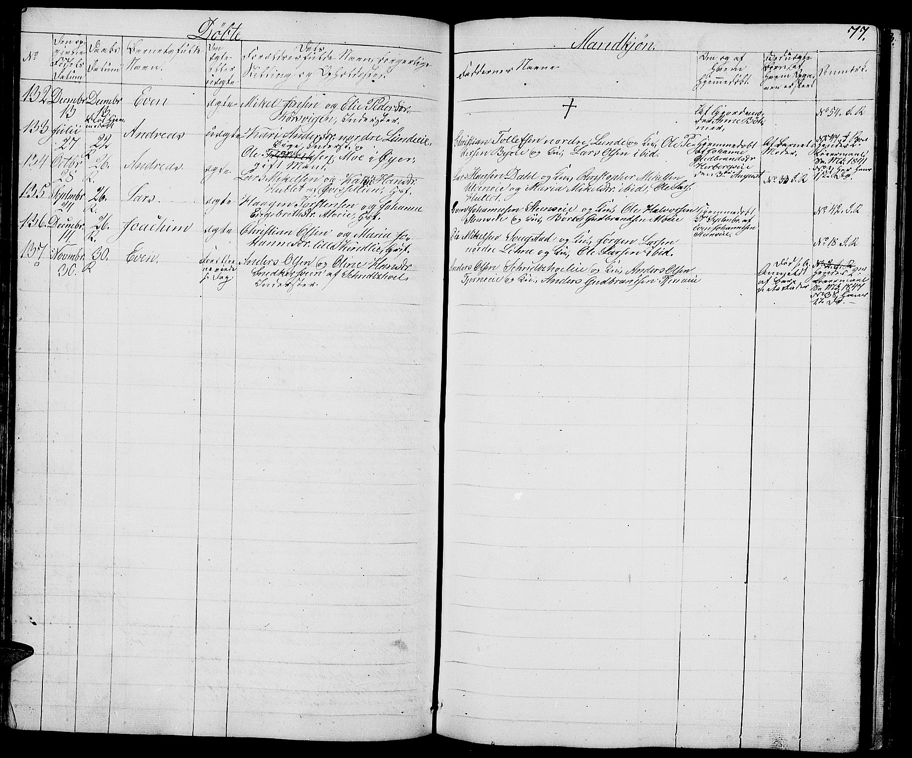 Ringsaker prestekontor, AV/SAH-PREST-014/L/La/L0005: Parish register (copy) no. 5, 1839-1850, p. 77