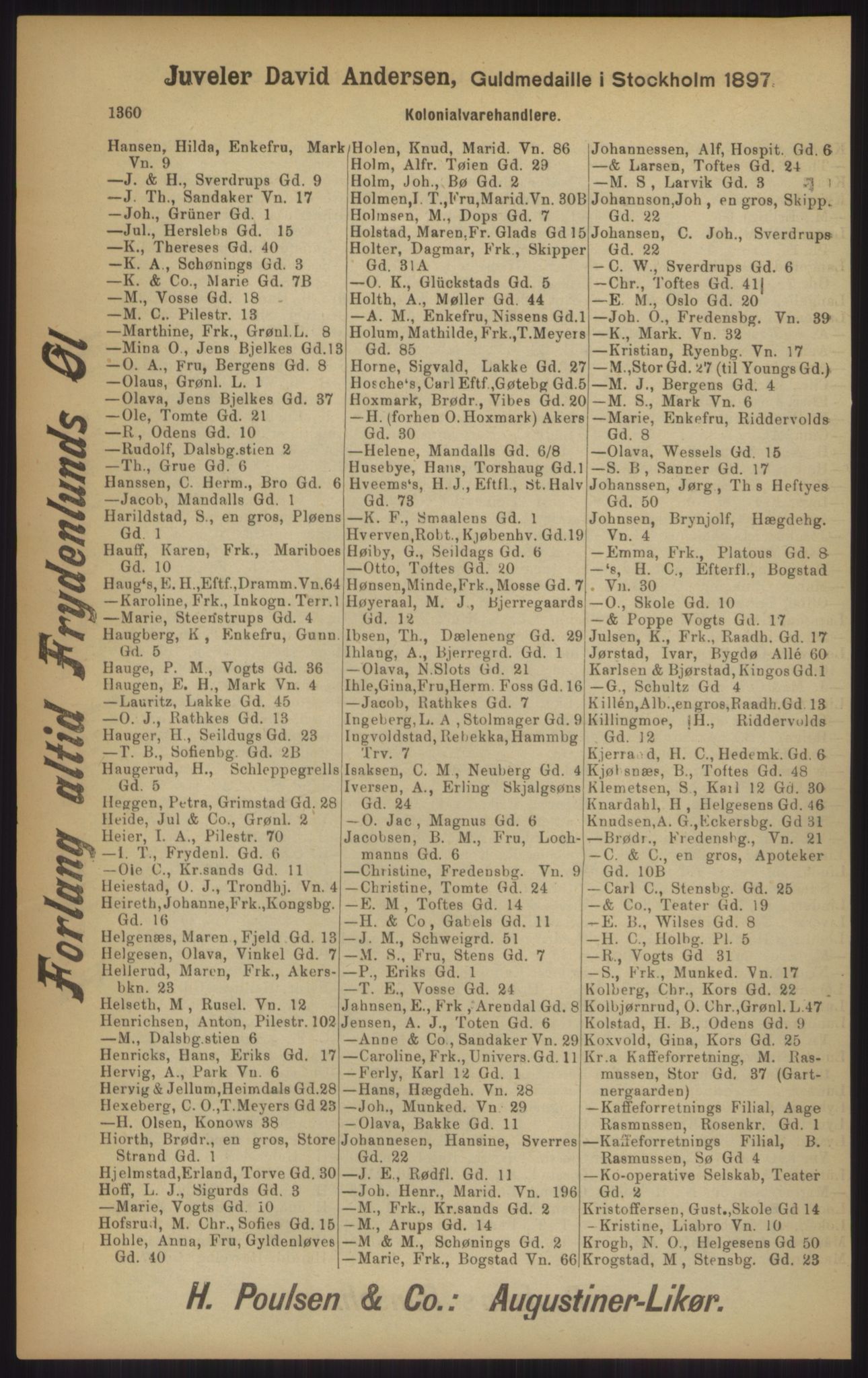 Kristiania/Oslo adressebok, PUBL/-, 1902, p. 1360