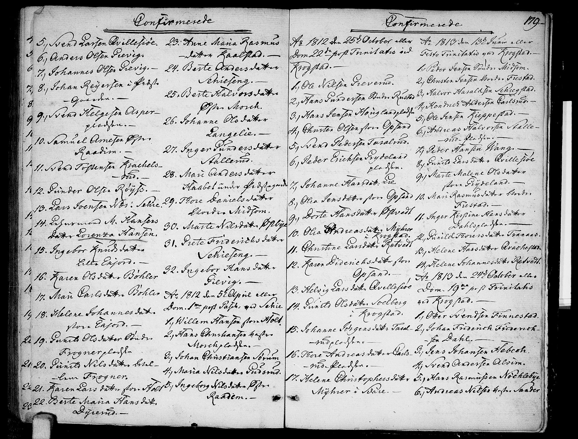 Kråkstad prestekontor Kirkebøker, SAO/A-10125a/F/Fa/L0002: Parish register (official) no. I 2, 1786-1814, p. 179