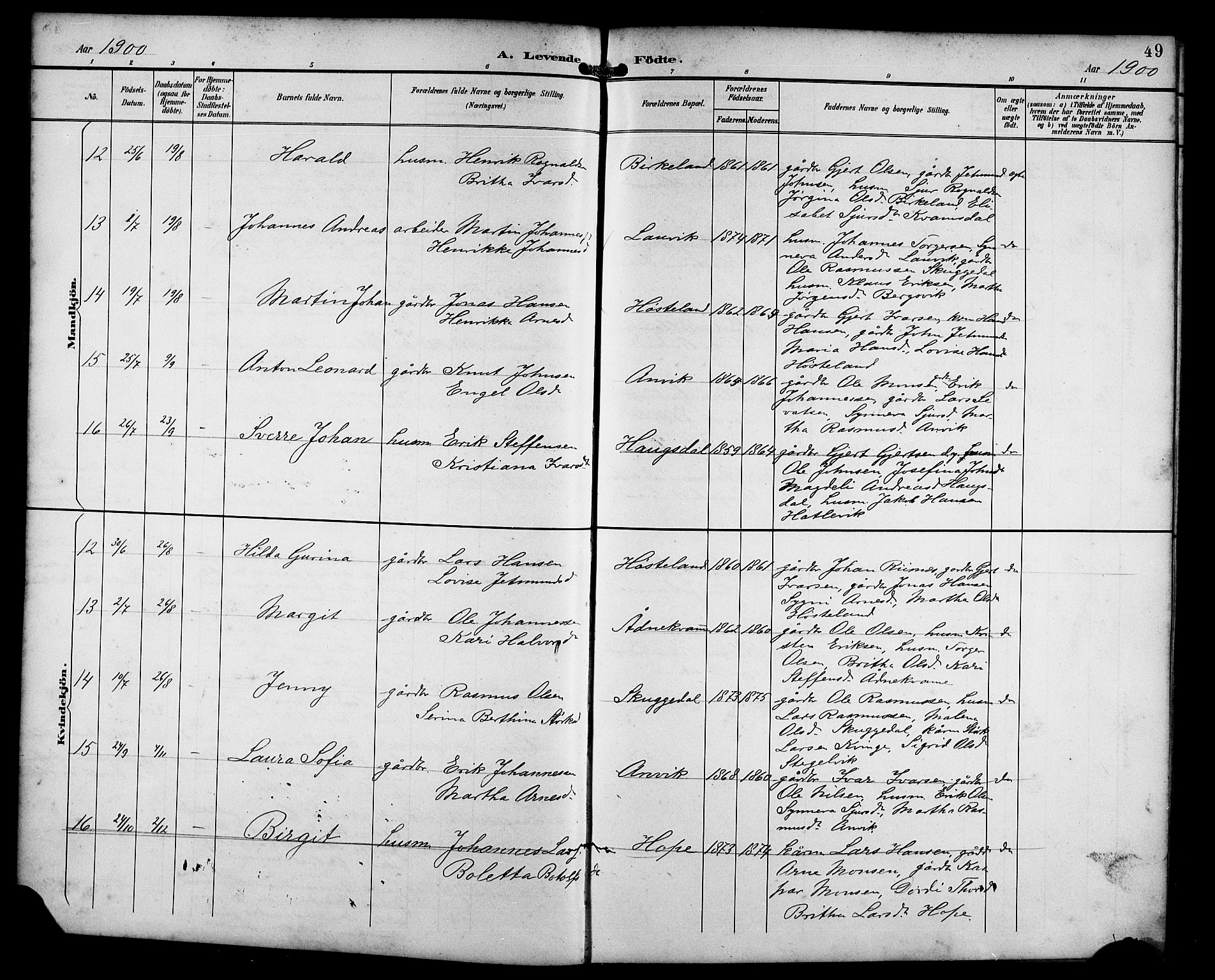 Masfjorden Sokneprestembete, AV/SAB-A-77001: Parish register (copy) no. B 1, 1892-1913, p. 49