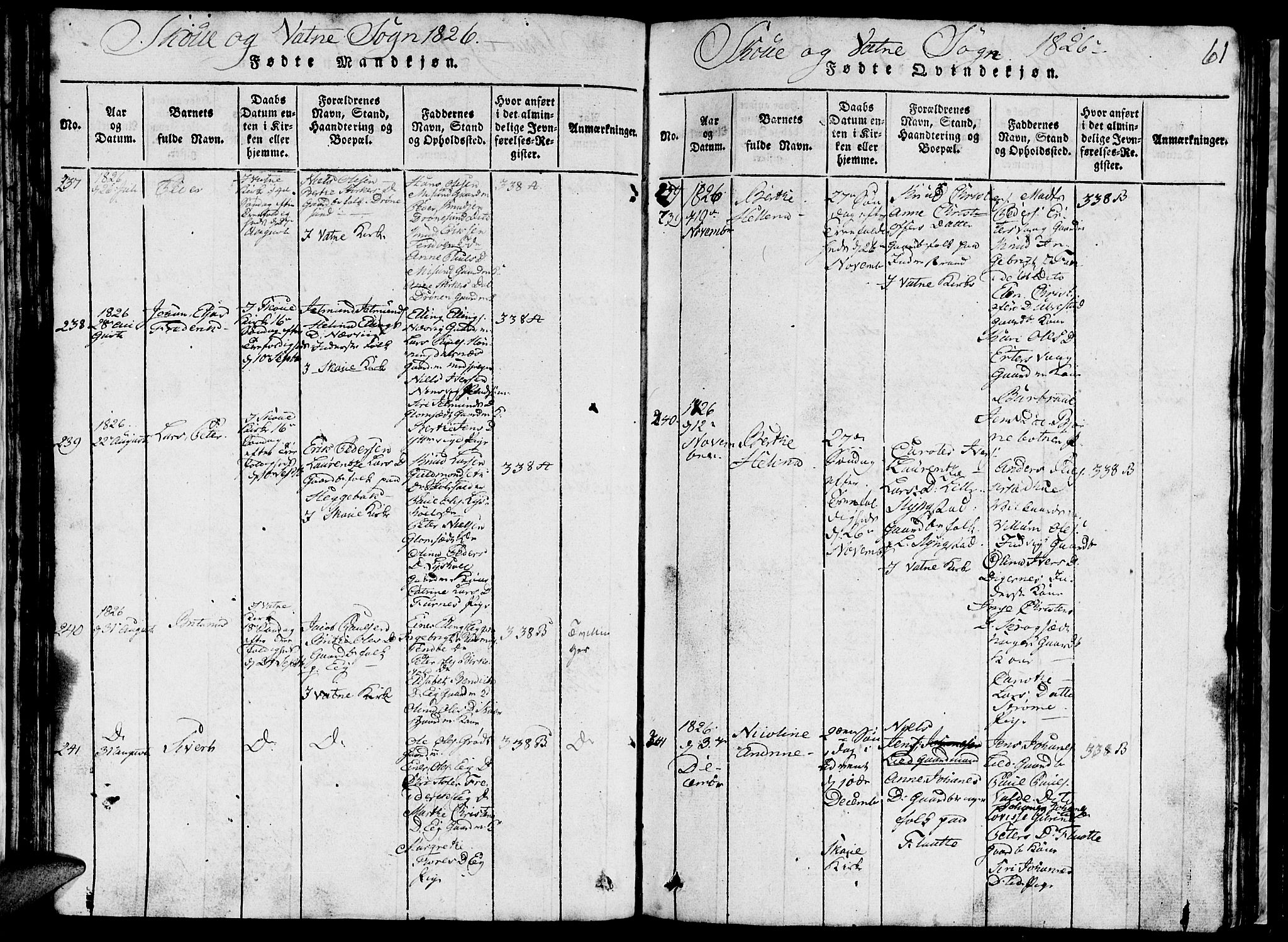 Ministerialprotokoller, klokkerbøker og fødselsregistre - Møre og Romsdal, AV/SAT-A-1454/524/L0360: Parish register (copy) no. 524C01, 1816-1830, p. 61