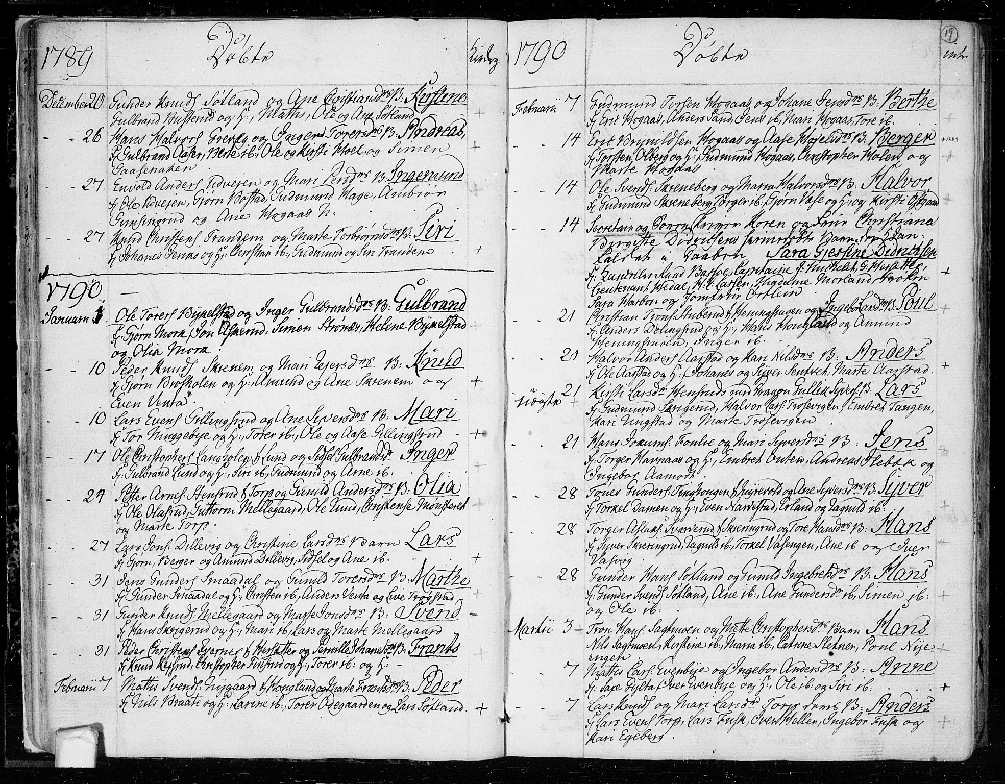 Trøgstad prestekontor Kirkebøker, SAO/A-10925/F/Fa/L0005: Parish register (official) no. I 5, 1784-1814, p. 19