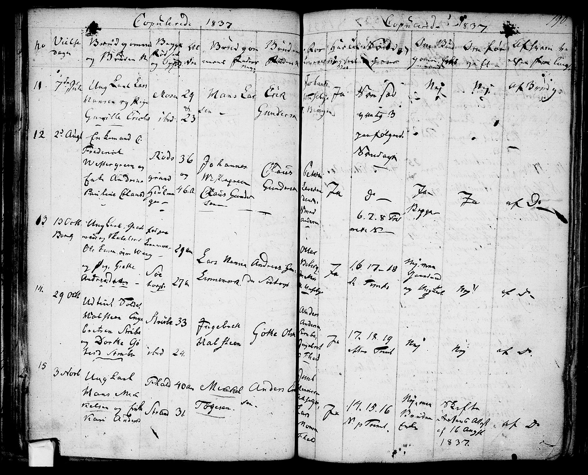 Berg prestekontor Kirkebøker, SAO/A-10902/F/Fa/L0003: Parish register (official) no. I 3, 1832-1842, p. 190
