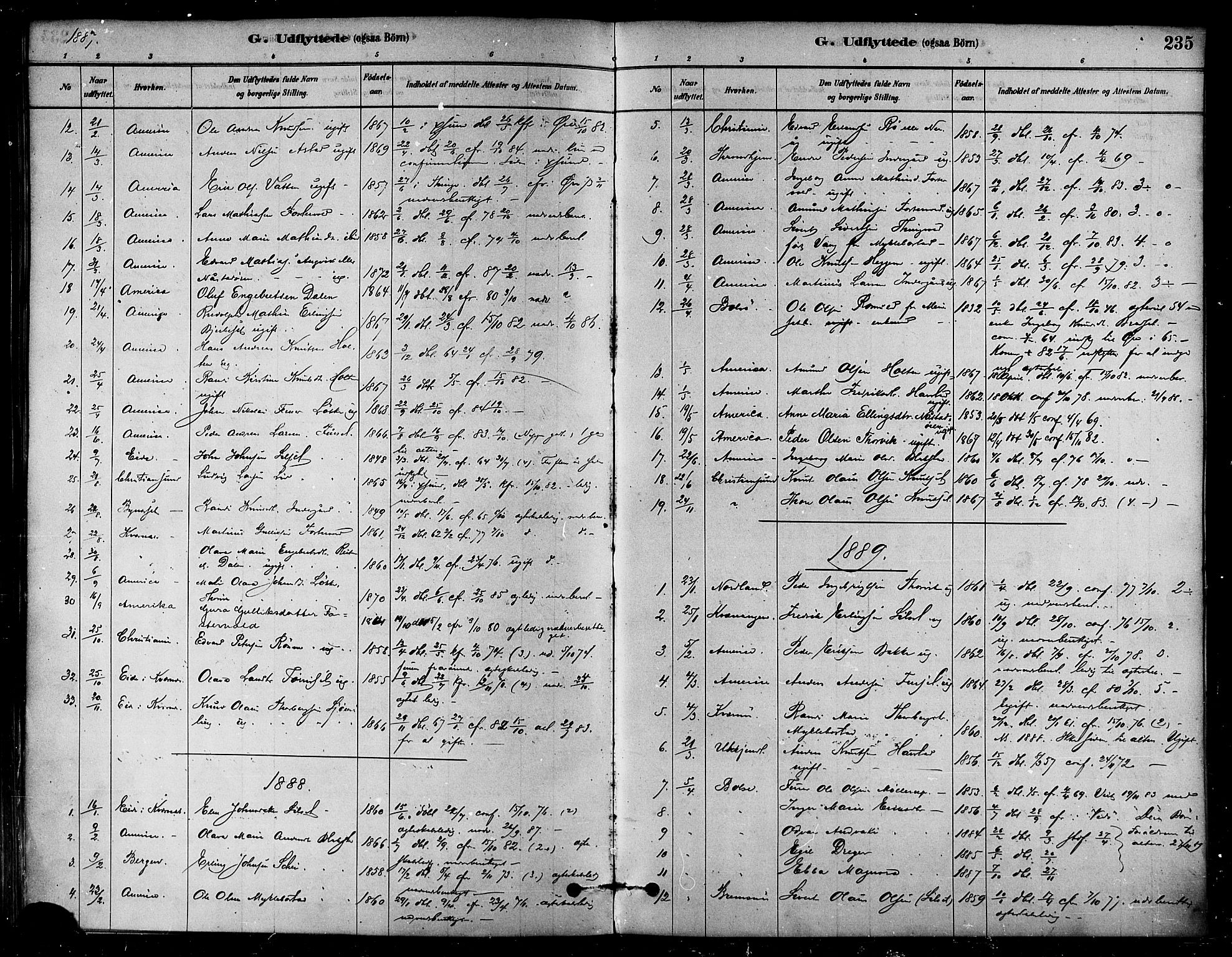 Ministerialprotokoller, klokkerbøker og fødselsregistre - Møre og Romsdal, AV/SAT-A-1454/584/L0967: Parish register (official) no. 584A07, 1879-1894, p. 235
