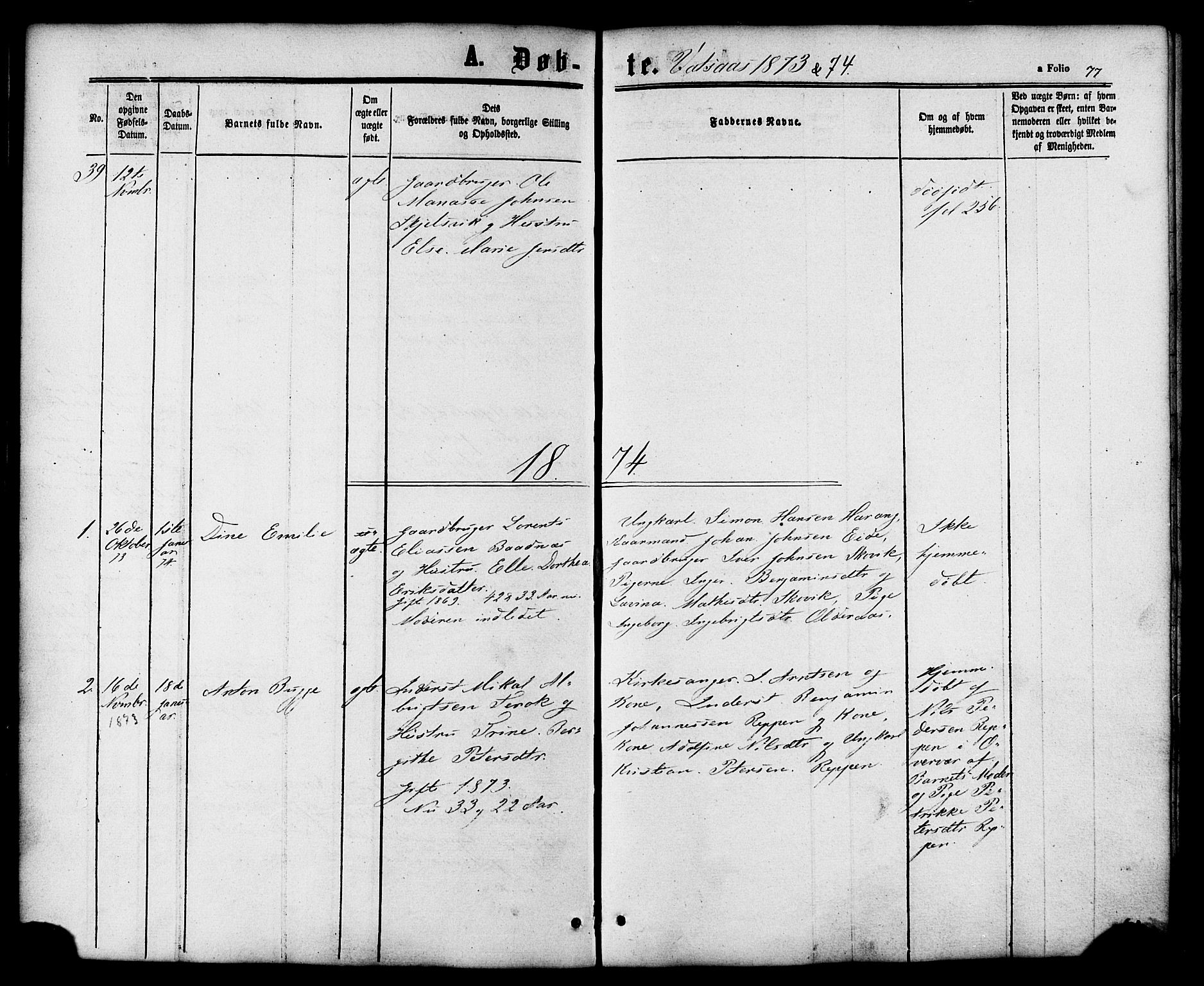 Ministerialprotokoller, klokkerbøker og fødselsregistre - Nordland, SAT/A-1459/810/L0146: Parish register (official) no. 810A08 /1, 1862-1874, p. 77
