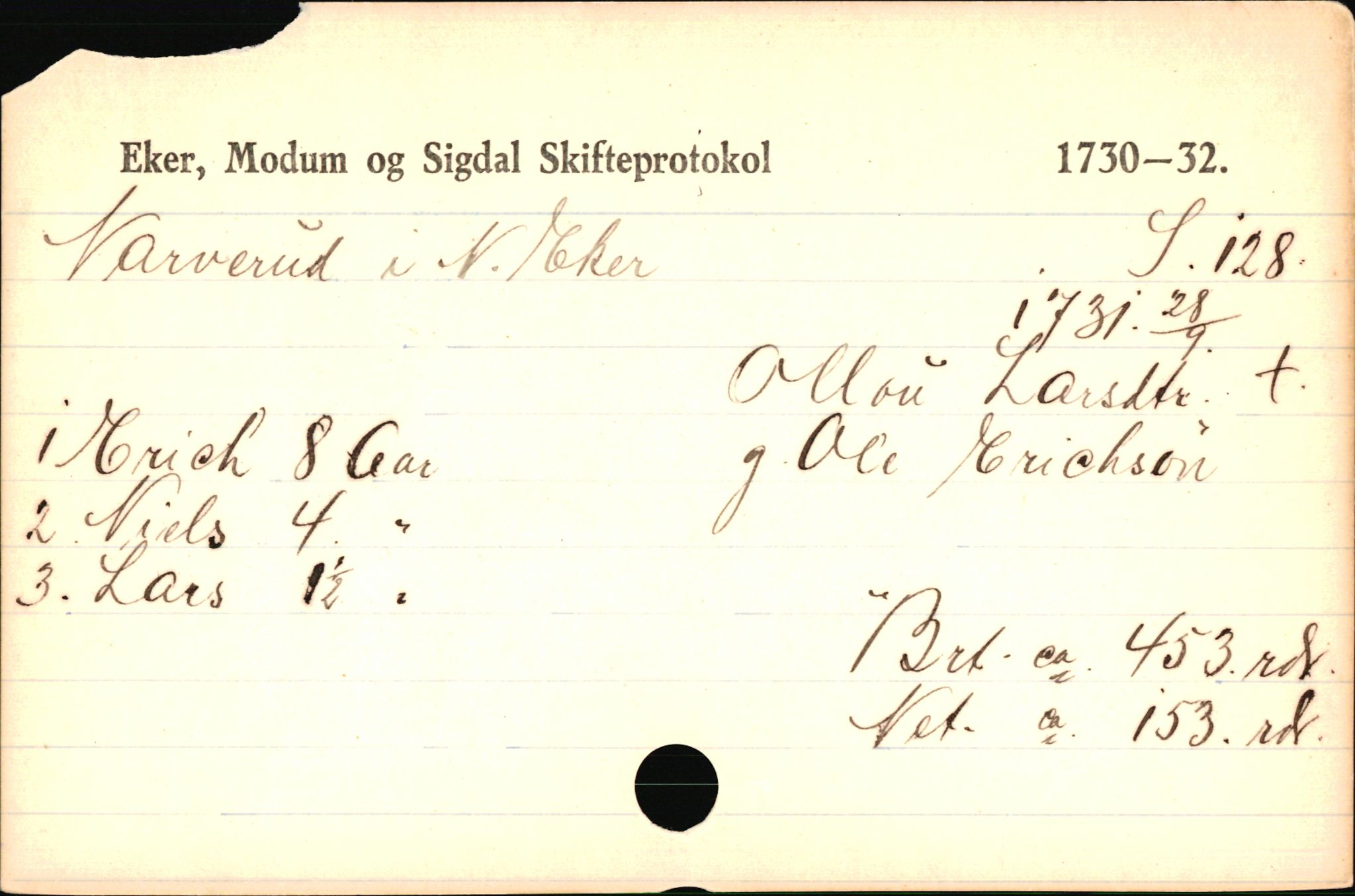 Eiker, Modum og Sigdal sorenskriveri, AV/SAKO-A-123/H, 1676-1828, p. 3546