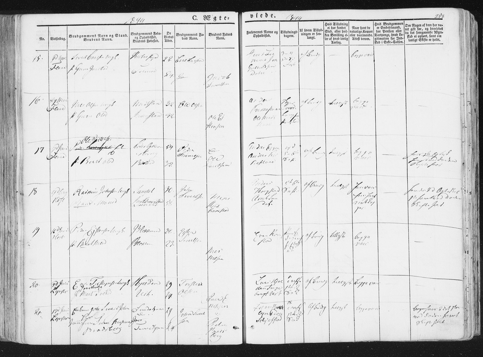 Ministerialprotokoller, klokkerbøker og fødselsregistre - Sør-Trøndelag, AV/SAT-A-1456/691/L1074: Parish register (official) no. 691A06, 1842-1852, p. 257