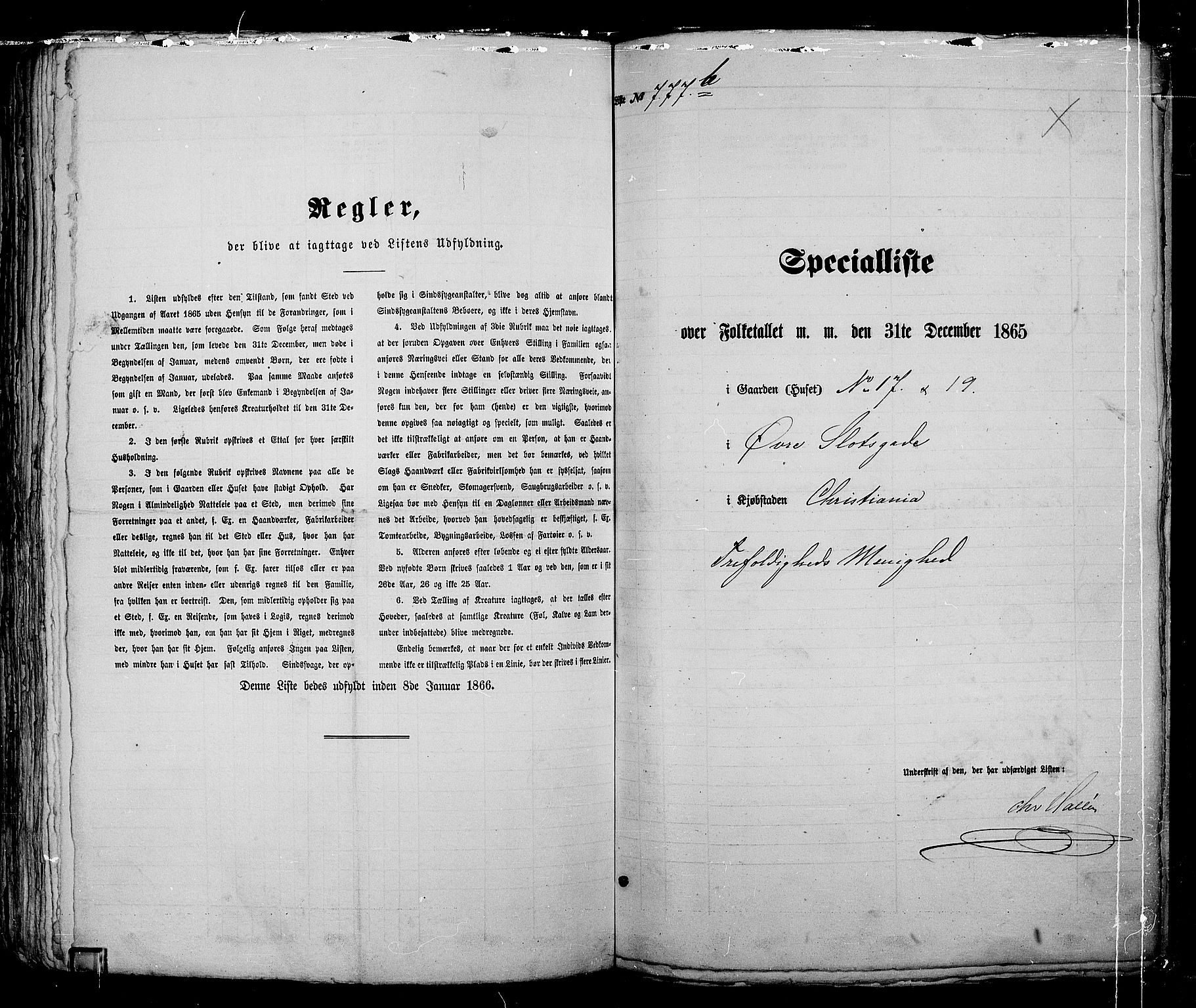 RA, 1865 census for Kristiania, 1865, p. 1986