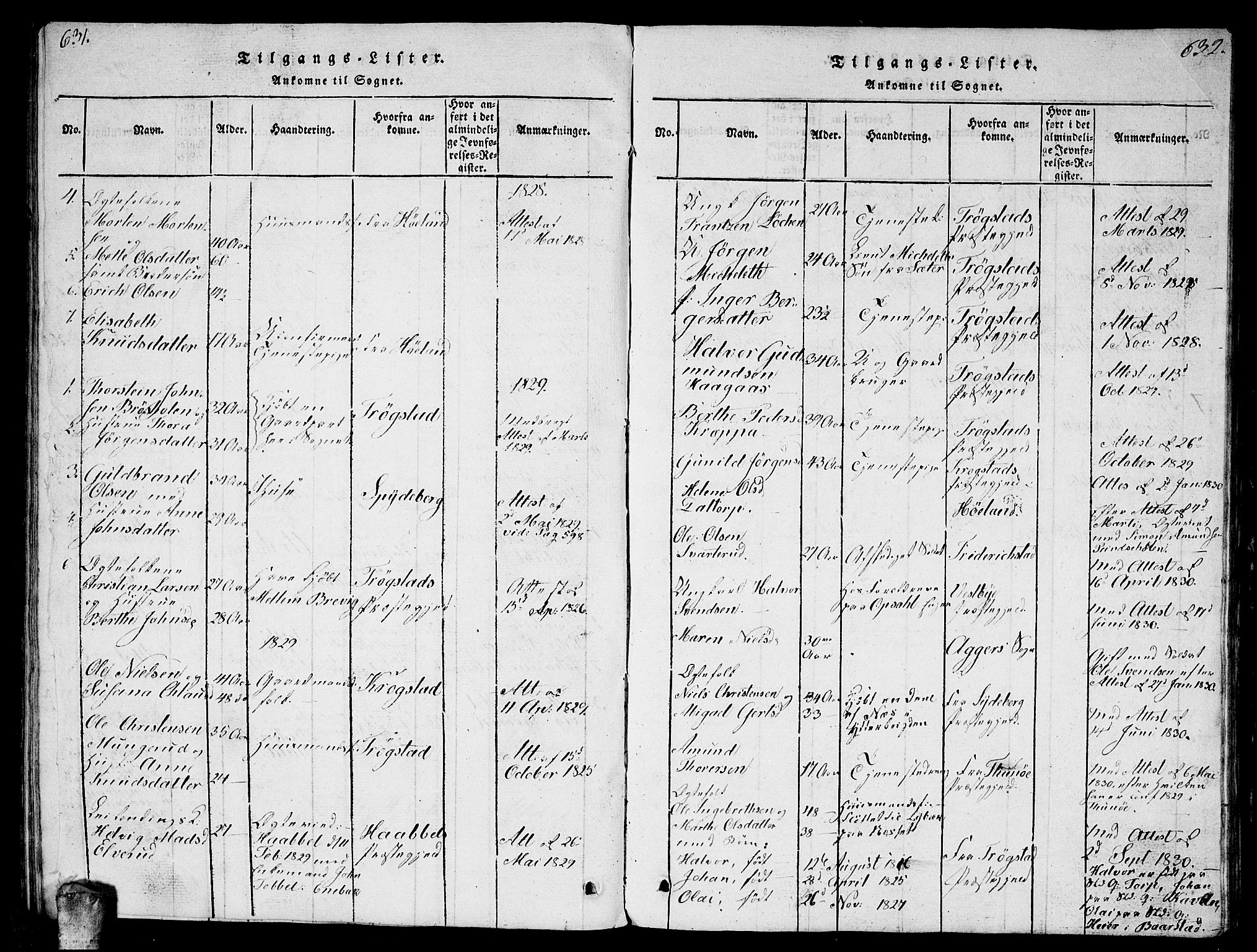 Enebakk prestekontor Kirkebøker, AV/SAO-A-10171c/G/Ga/L0001: Parish register (copy) no. I 1, 1815-1833, p. 631-632