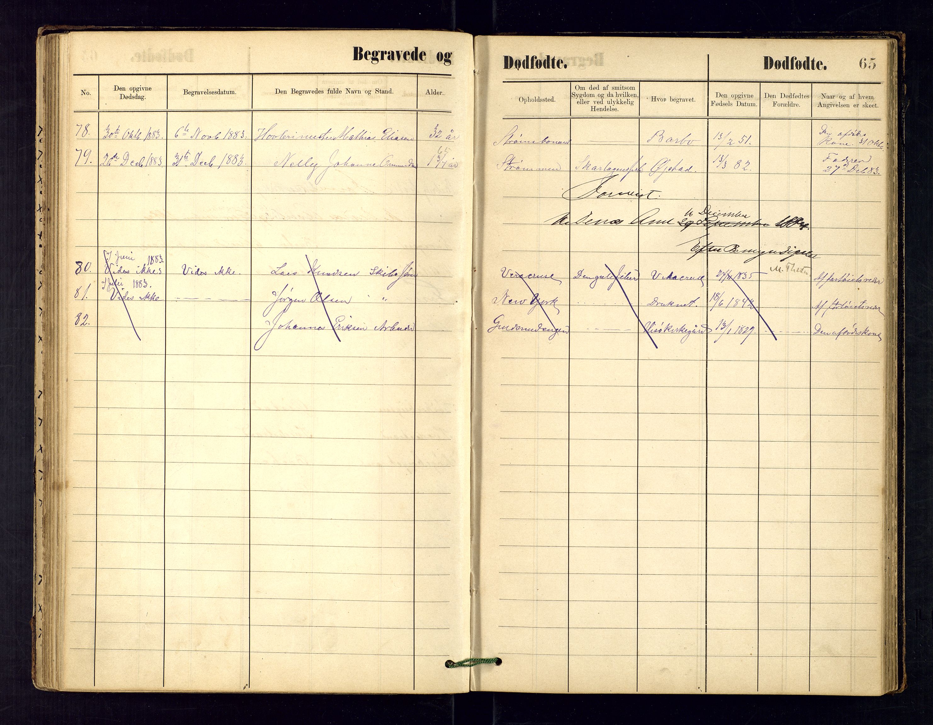 Metodistmenigheten, Arendal, SAK/1292-0011/F/Fa/L0003: Dissenter register no. 3, 1879-1893, p. 65