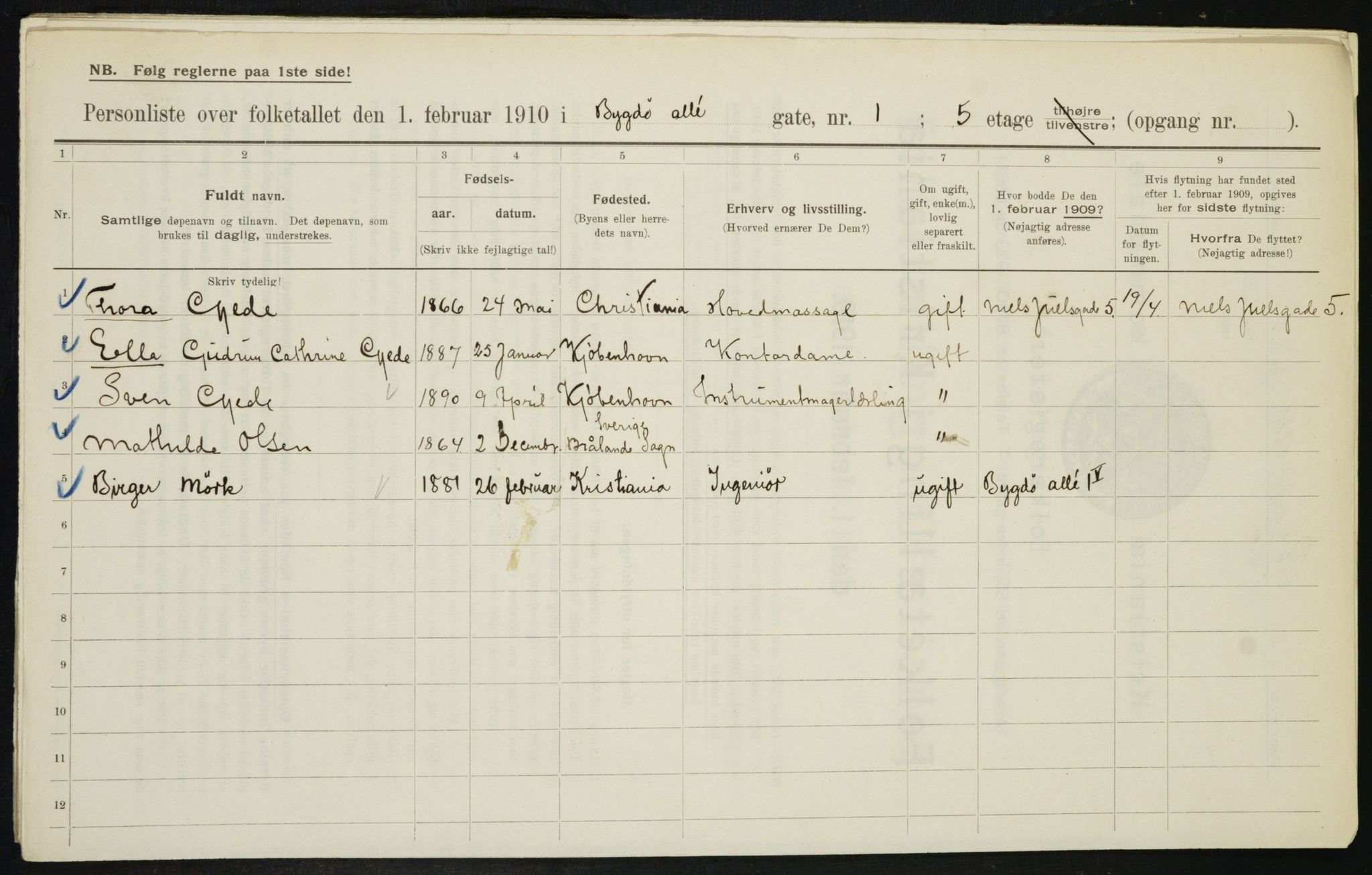 OBA, Municipal Census 1910 for Kristiania, 1910, p. 9860