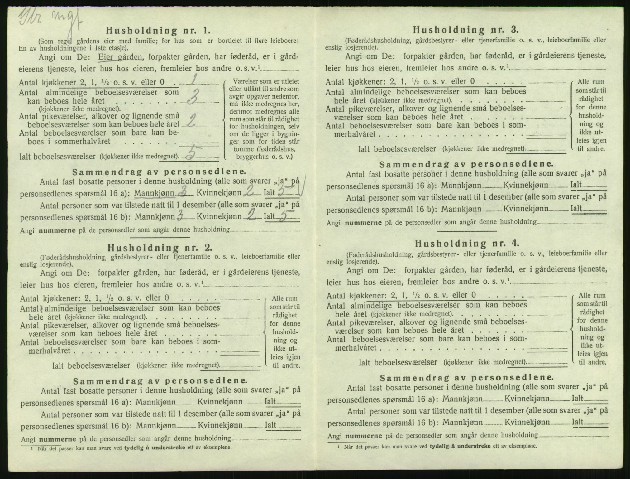 SAT, 1920 census for Gjemnes, 1920, p. 25