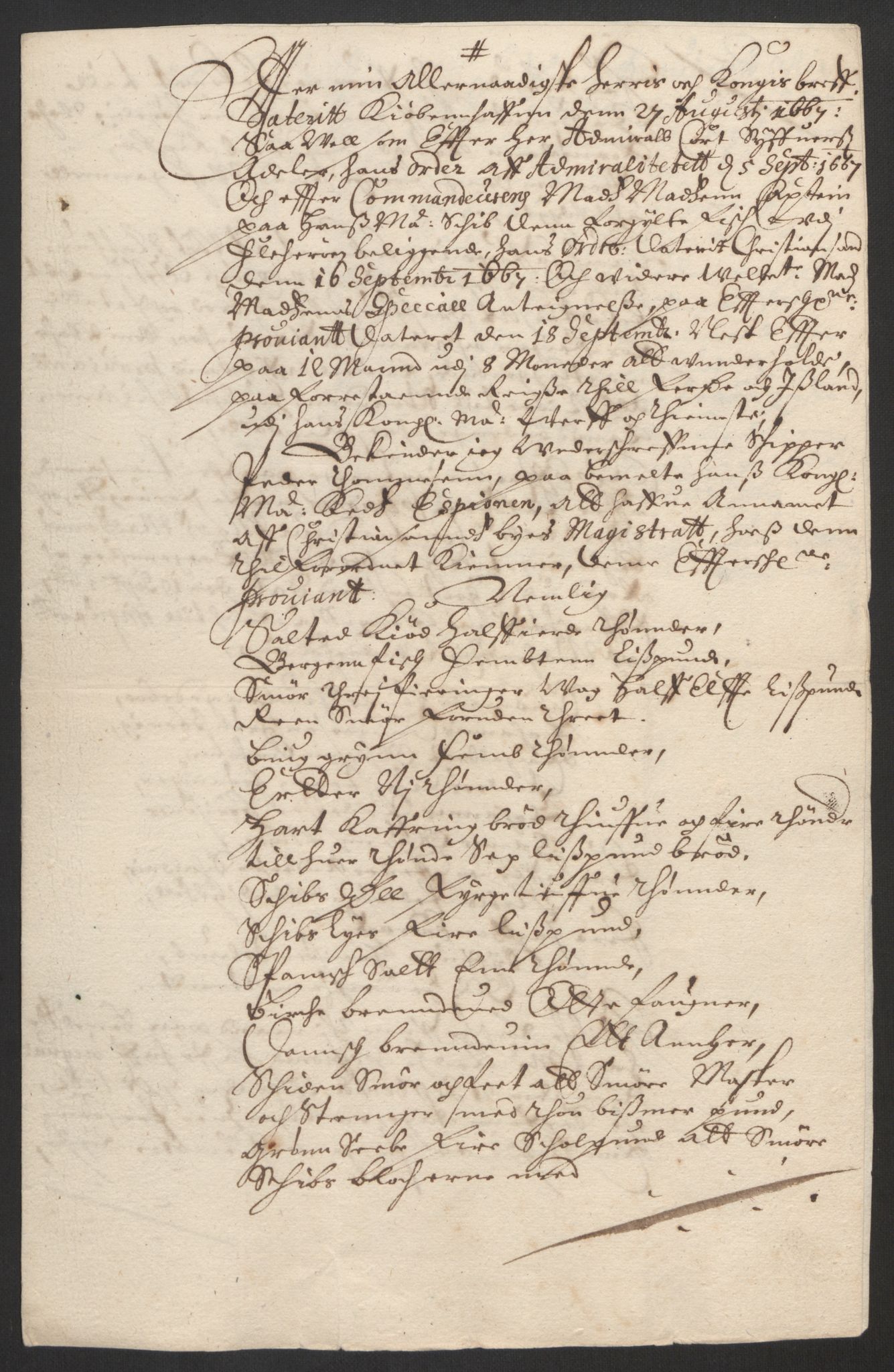 Rentekammeret inntil 1814, Reviderte regnskaper, Byregnskaper, AV/RA-EA-4066/R/Rm/L0258: [M1] Kontribusjonsregnskap, 1664-1700, p. 168