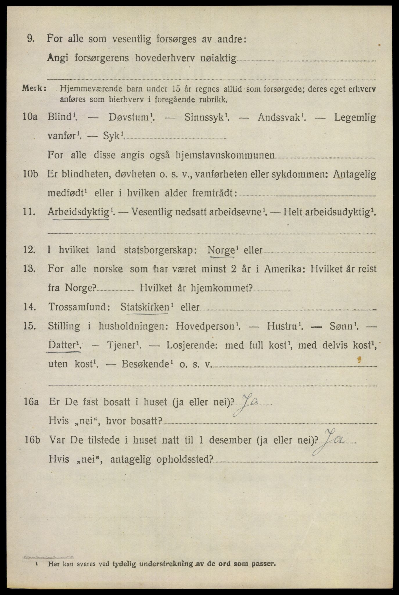 SAO, 1920 census for Ullensaker, 1920, p. 5524