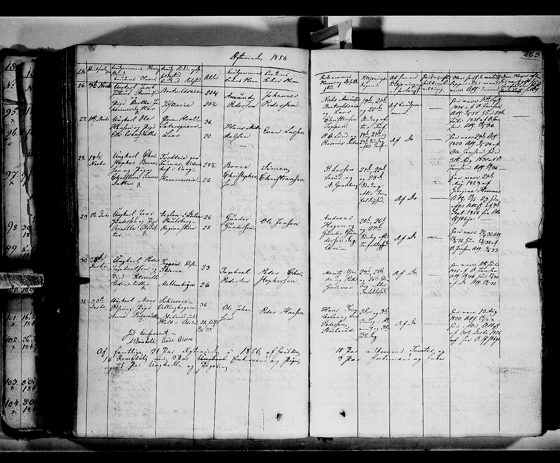 Romedal prestekontor, SAH/PREST-004/K/L0004: Parish register (official) no. 4, 1847-1861, p. 263