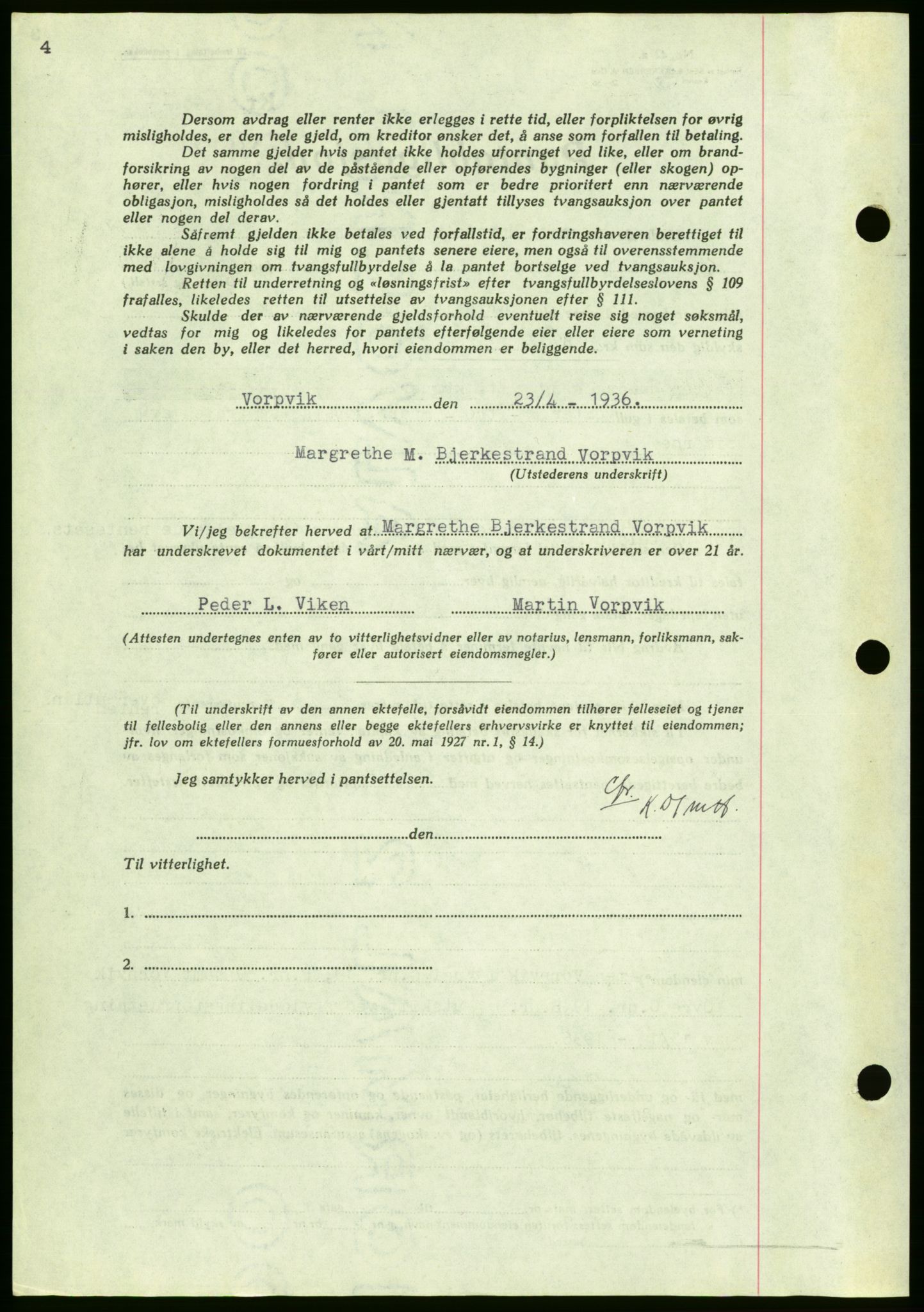 Nordmøre sorenskriveri, AV/SAT-A-4132/1/2/2Ca/L0090: Mortgage book no. B80, 1936-1937, Diary no: : 1992/1936