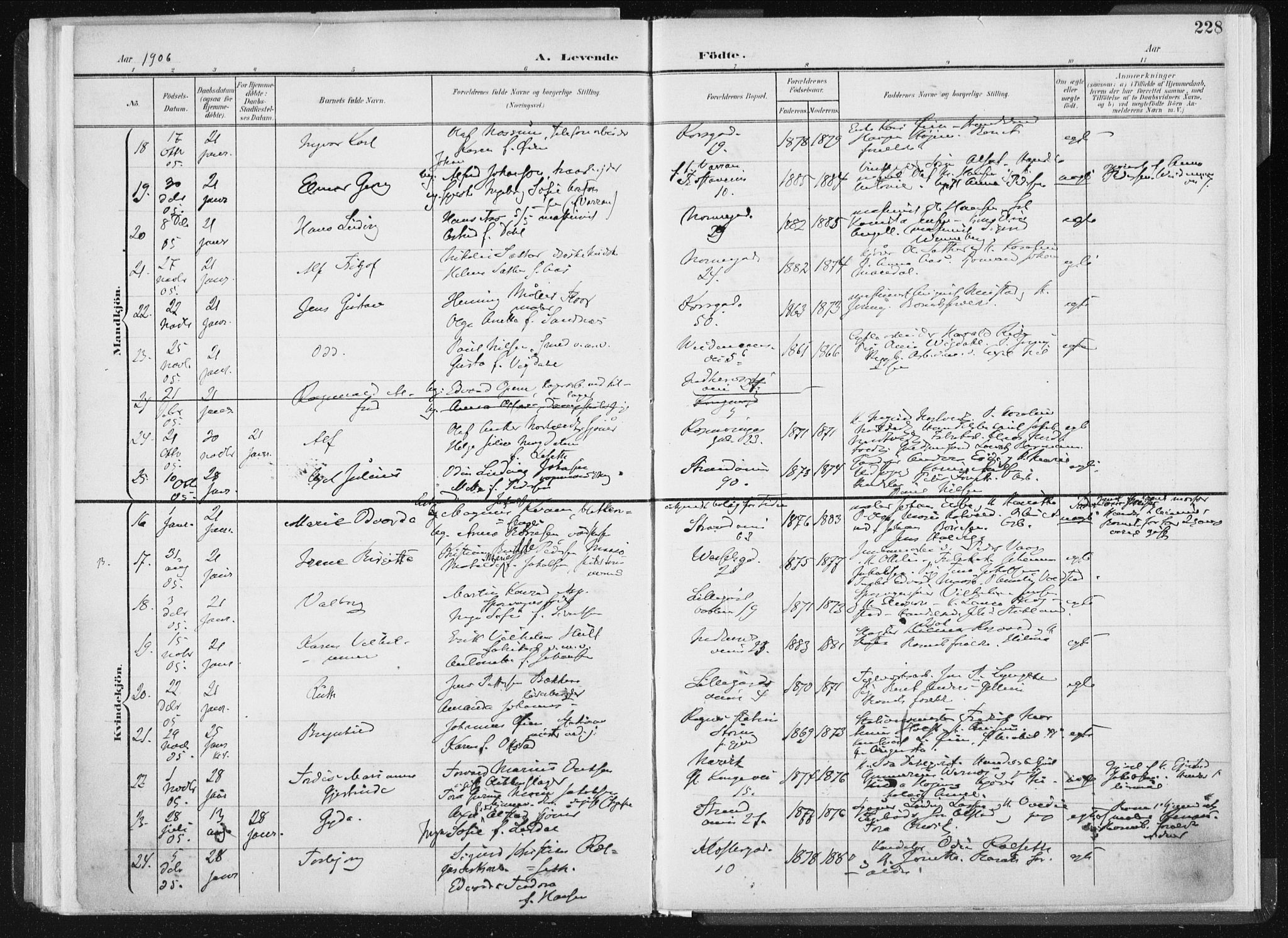 Ministerialprotokoller, klokkerbøker og fødselsregistre - Sør-Trøndelag, SAT/A-1456/604/L0199: Parish register (official) no. 604A20I, 1901-1906, p. 228