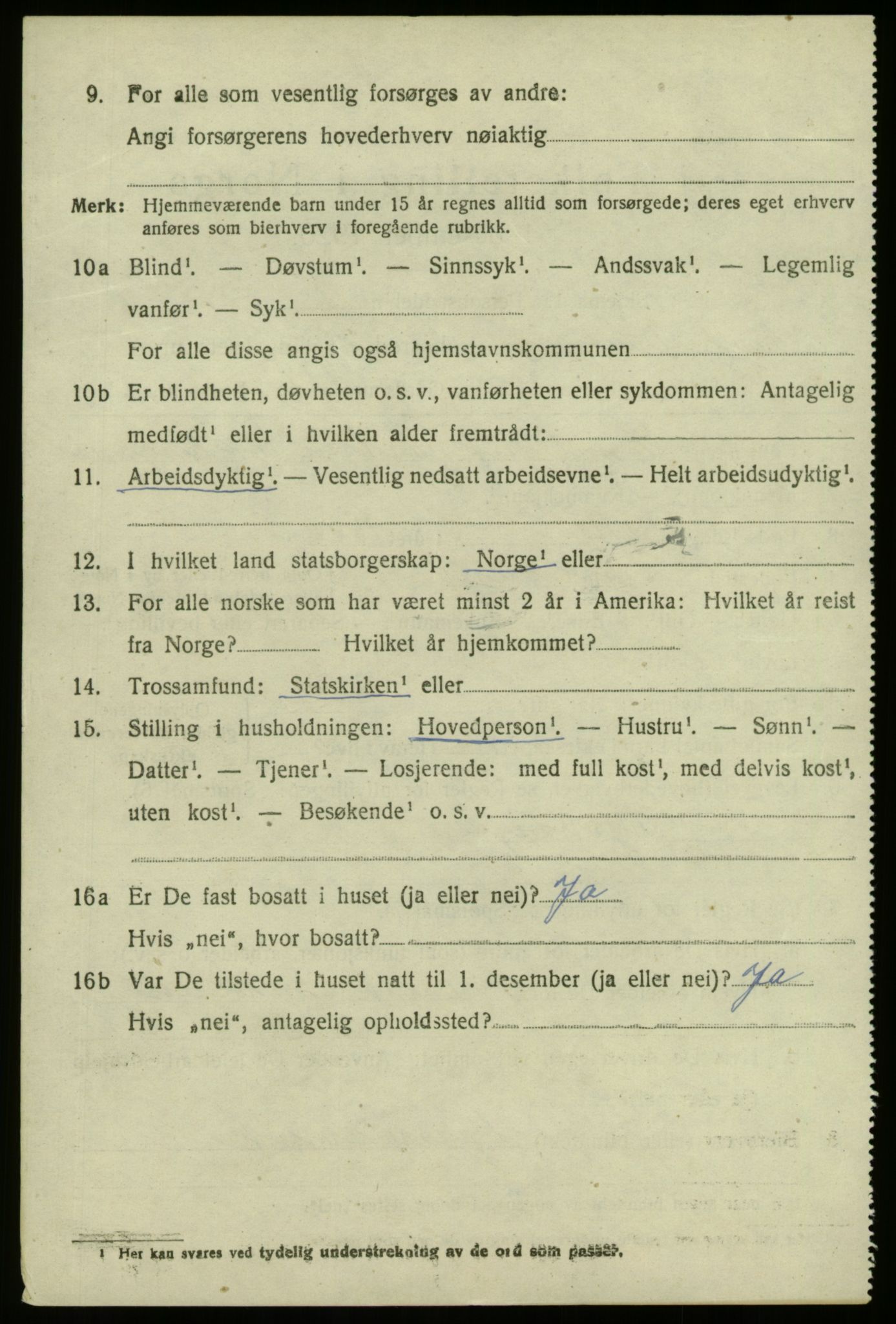 SAB, 1920 census for Nord-Vågsøy, 1920, p. 2245