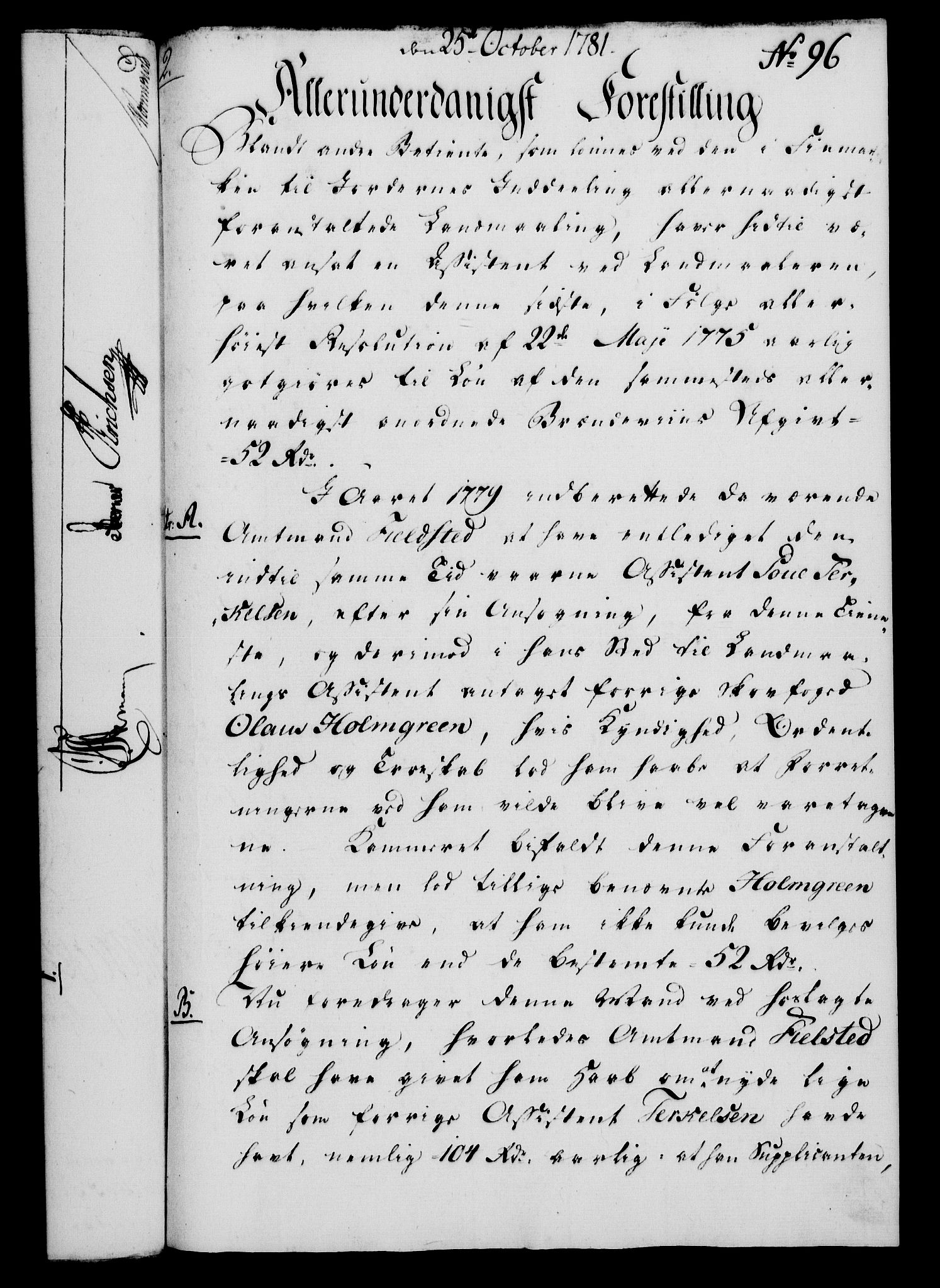 Rentekammeret, Kammerkanselliet, RA/EA-3111/G/Gf/Gfa/L0063: Norsk relasjons- og resolusjonsprotokoll (merket RK 52.63), 1781, p. 1041