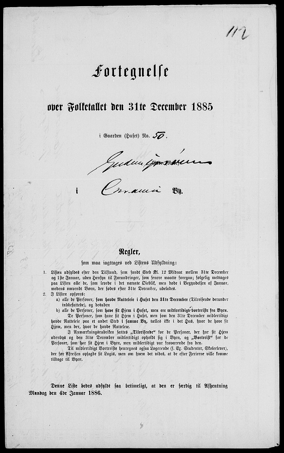 RA, 1885 census for 0301 Kristiania, 1885, p. 4845