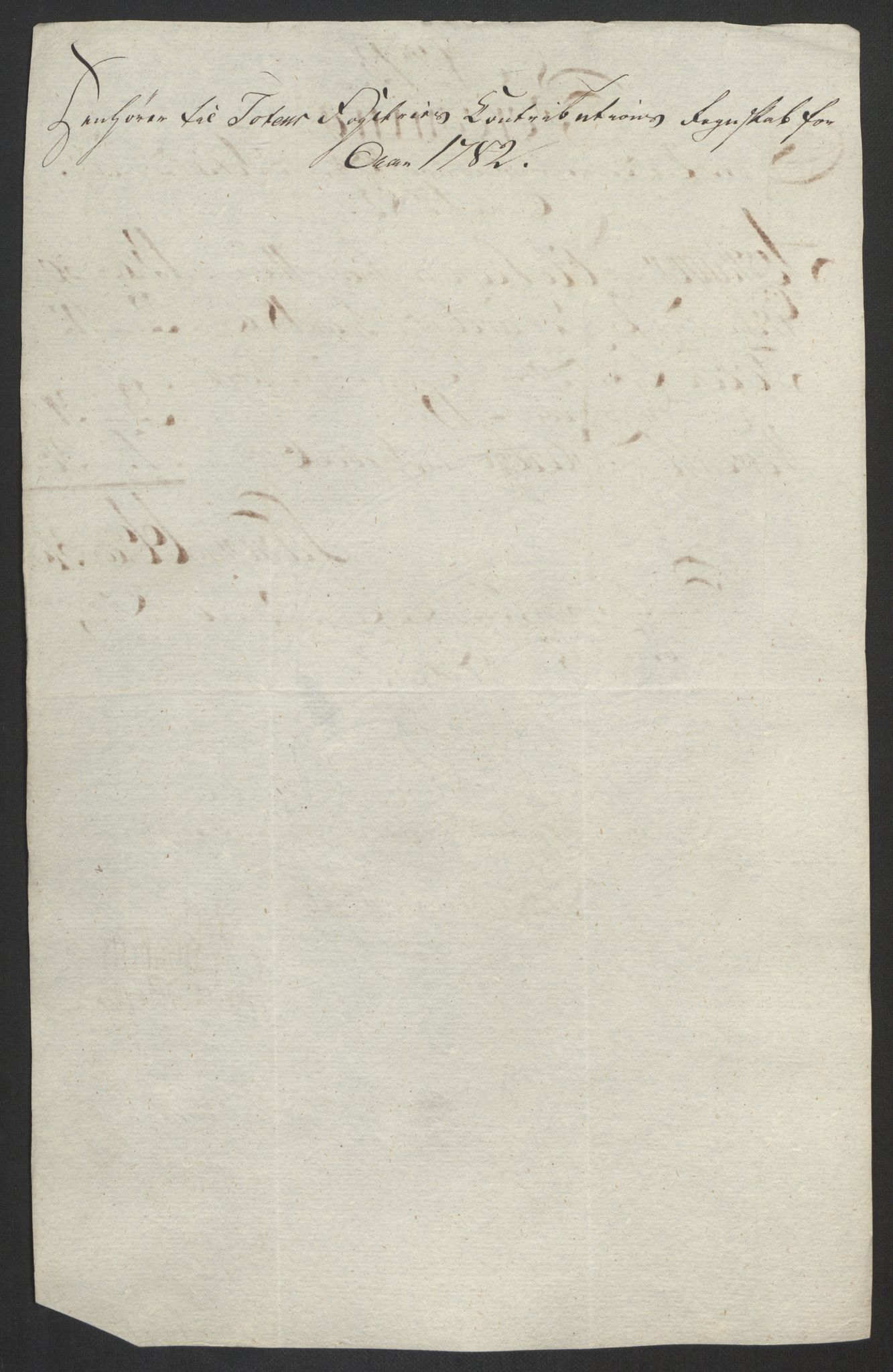 Rentekammeret inntil 1814, Reviderte regnskaper, Fogderegnskap, RA/EA-4092/R19/L1369: Fogderegnskap Toten, Hadeland og Vardal, 1782, p. 78