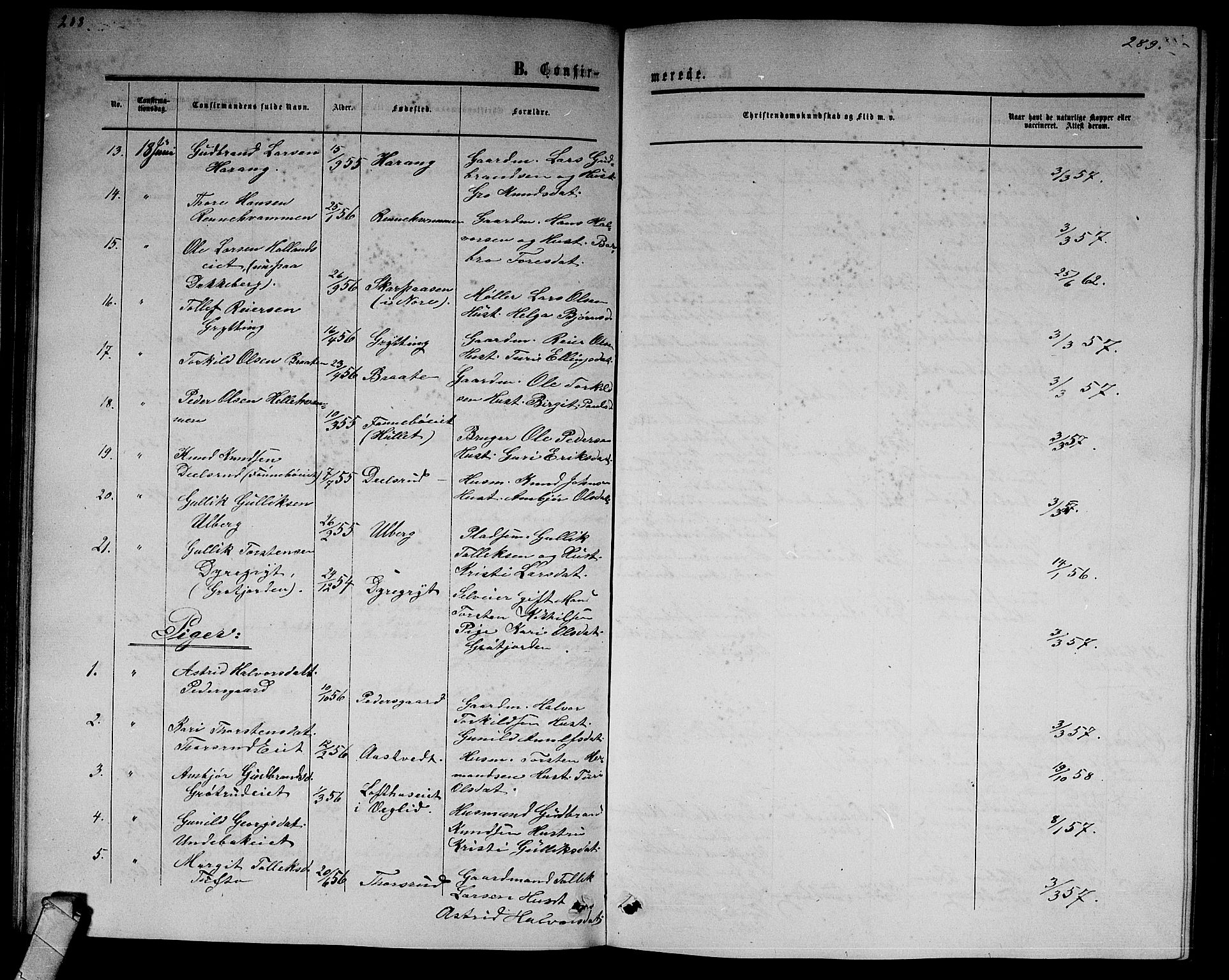 Nore kirkebøker, AV/SAKO-A-238/G/Gb/L0001: Parish register (copy) no. II 1, 1862-1877, p. 288-289