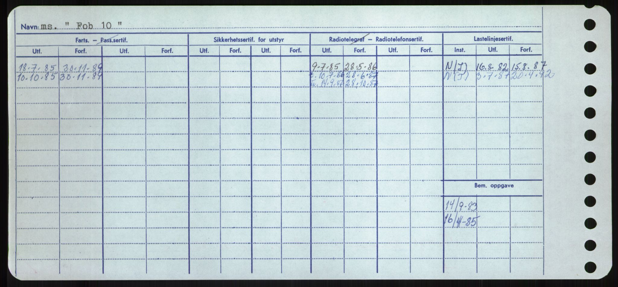 Sjøfartsdirektoratet med forløpere, Skipsmålingen, RA/S-1627/H/Hd/L0011: Fartøy, Fla-Får, p. 114