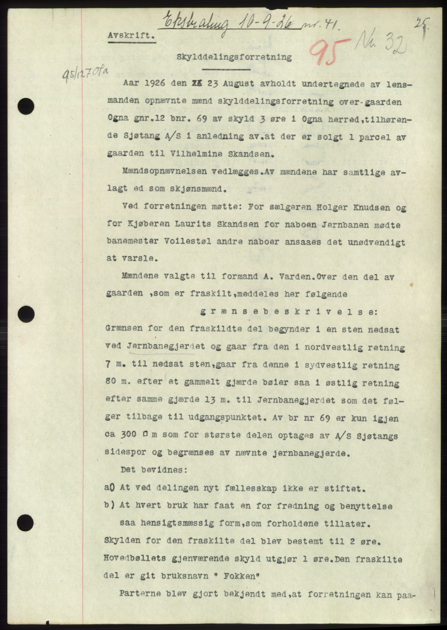 Dalane sorenskriveri, AV/SAST-A-100309/02/G/Gb/L0058: Mortgage book, 1926-1950, Deed date: 10.09.1926
