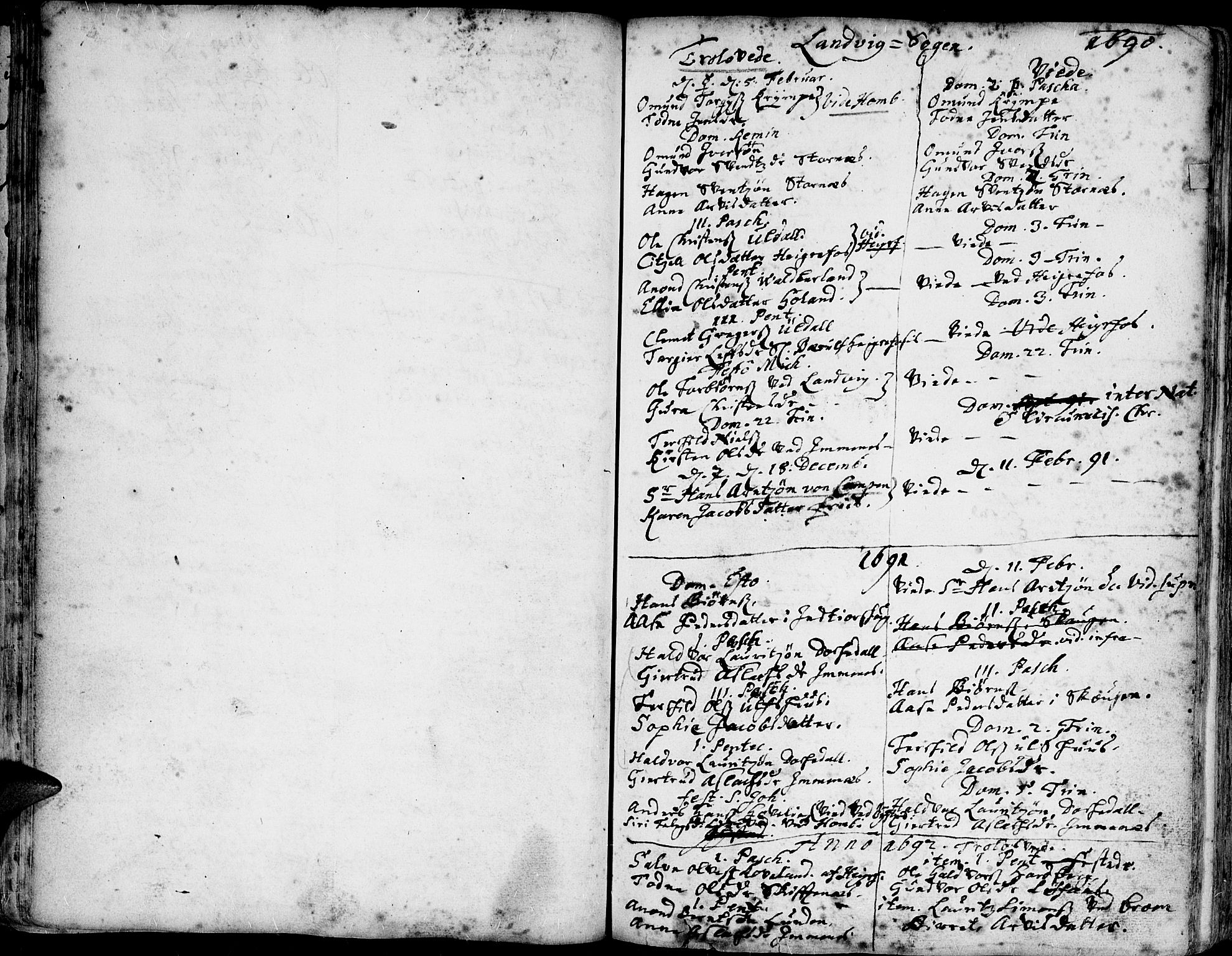 Hommedal sokneprestkontor, SAK/1111-0023/F/Fa/Fab/L0001: Parish register (official) no. A 1 /1, 1690-1754